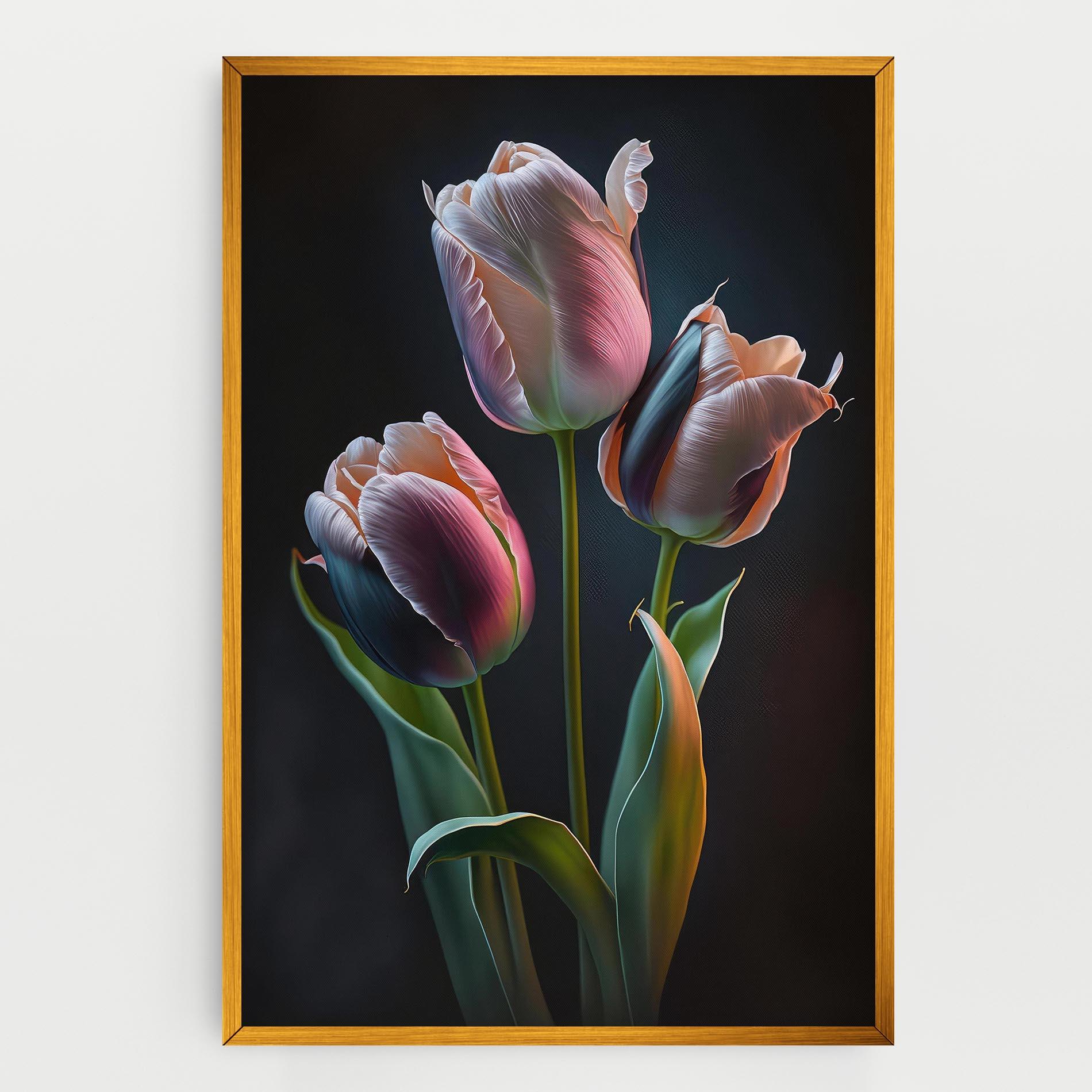 Leinwandbild Light Purple Tulips mockup 0