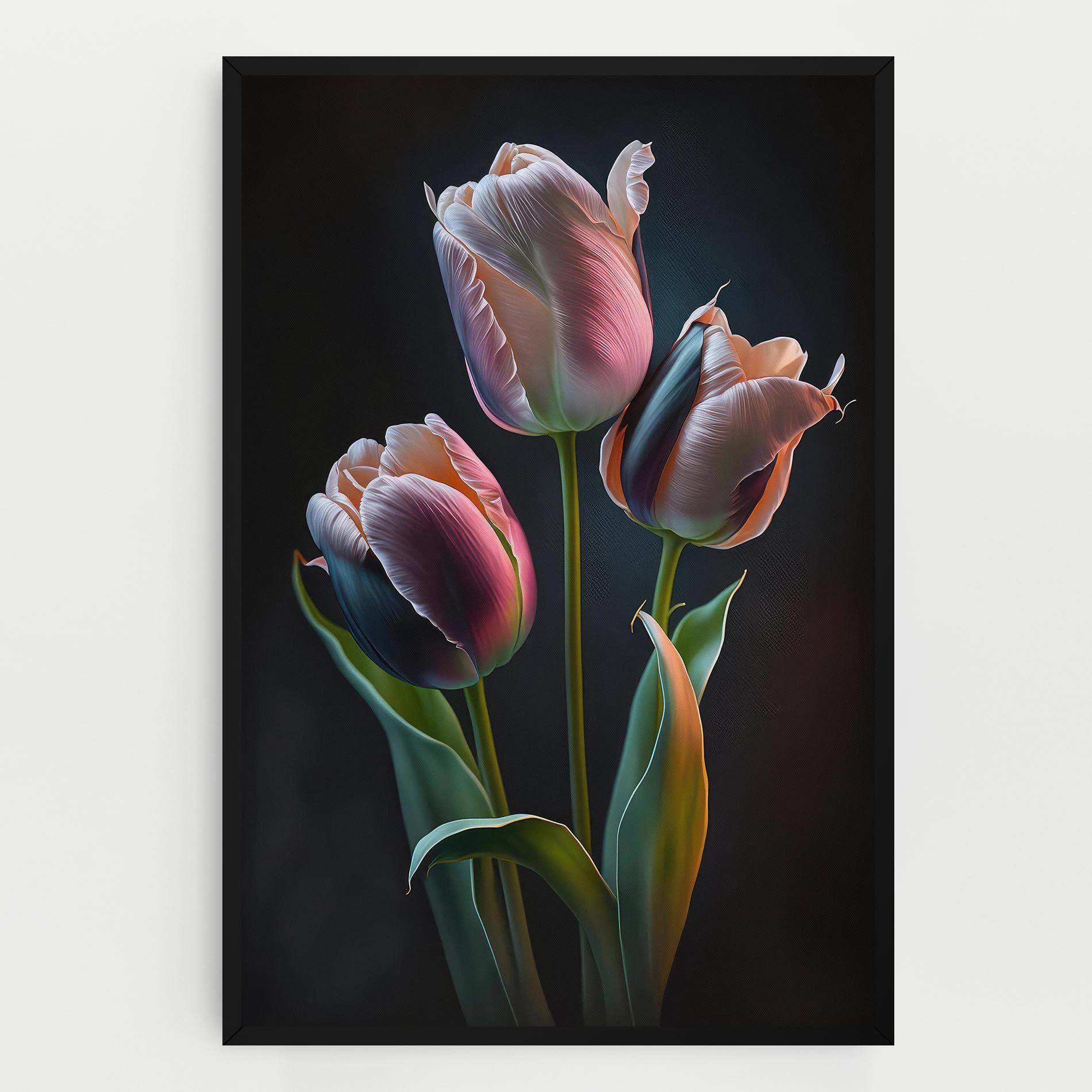 Leinwandbild Light Purple Tulips mockup 0