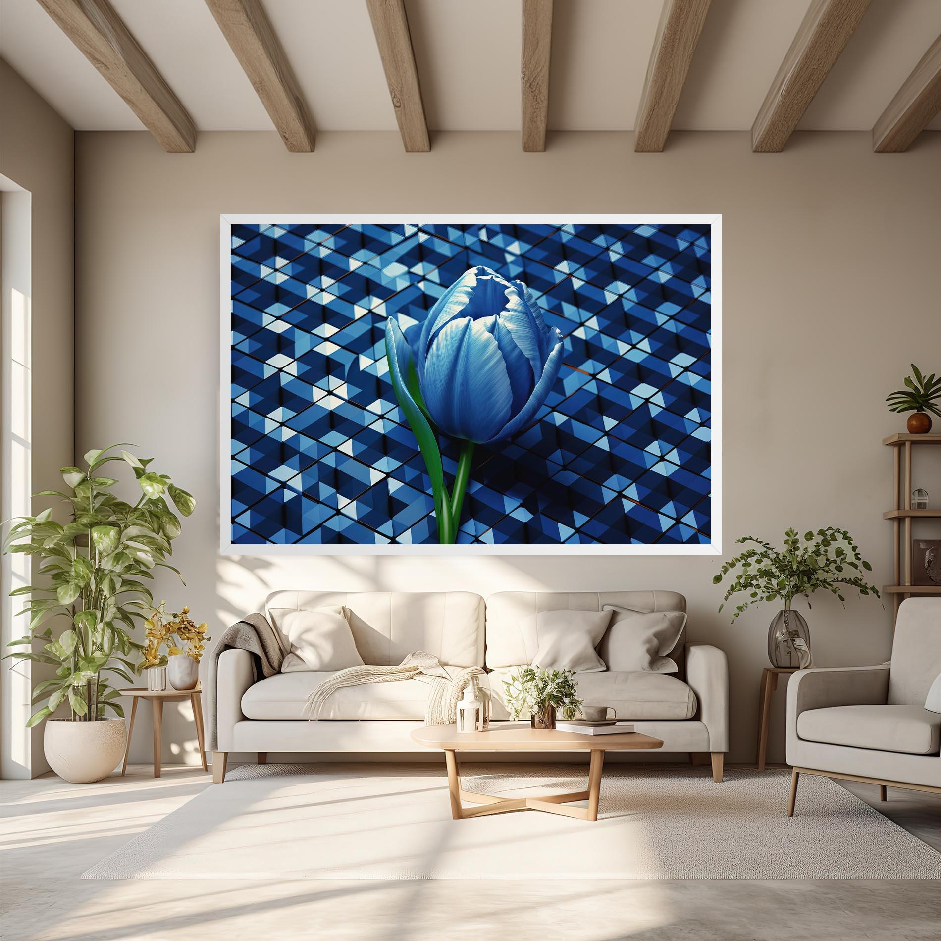 Leinwandbild Blue Tulip mockup 6