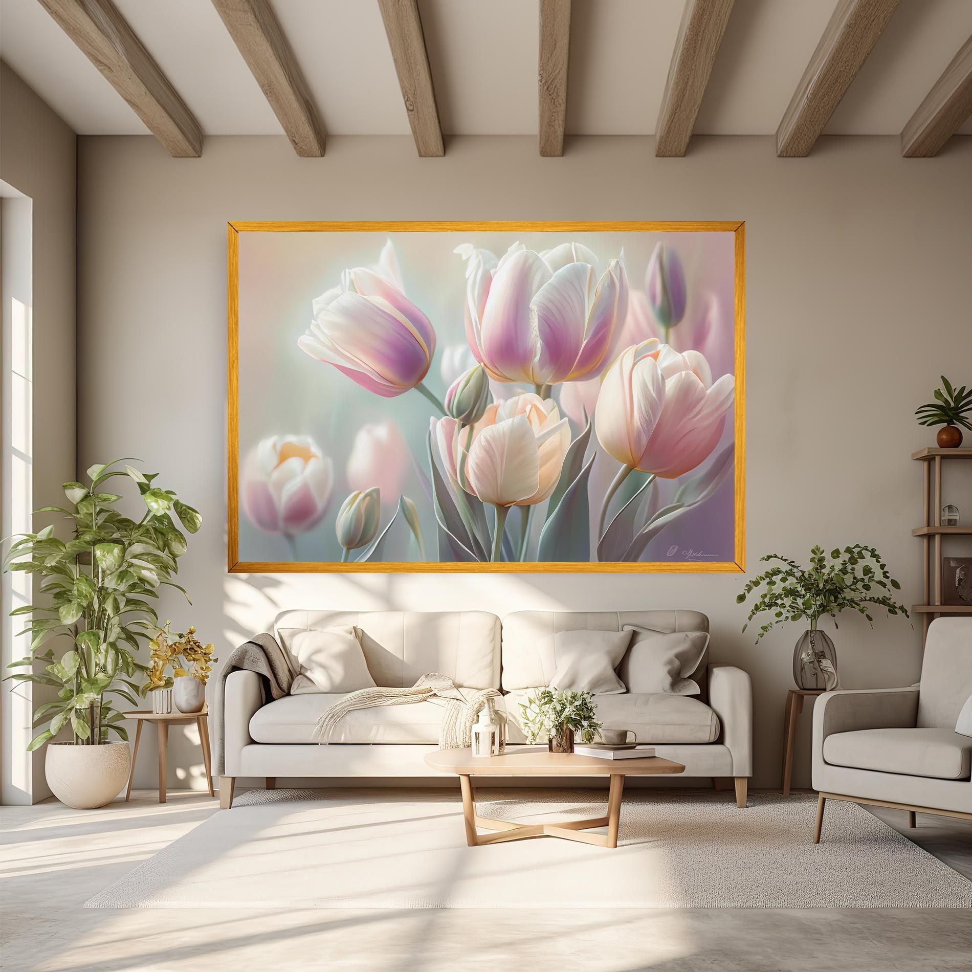 Dreamy White Tulips mockup 6