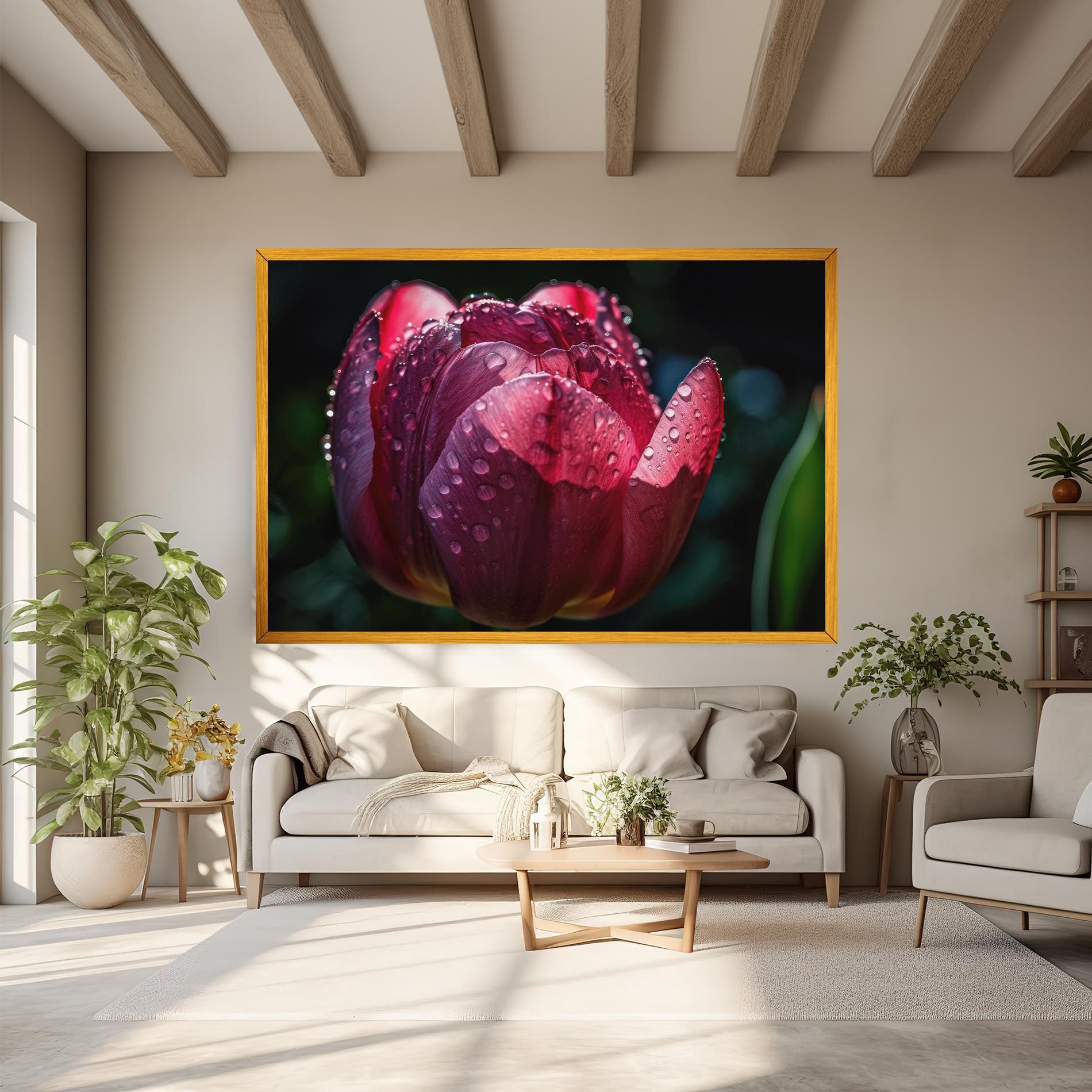 Pink Tulip After Rain mockup 6