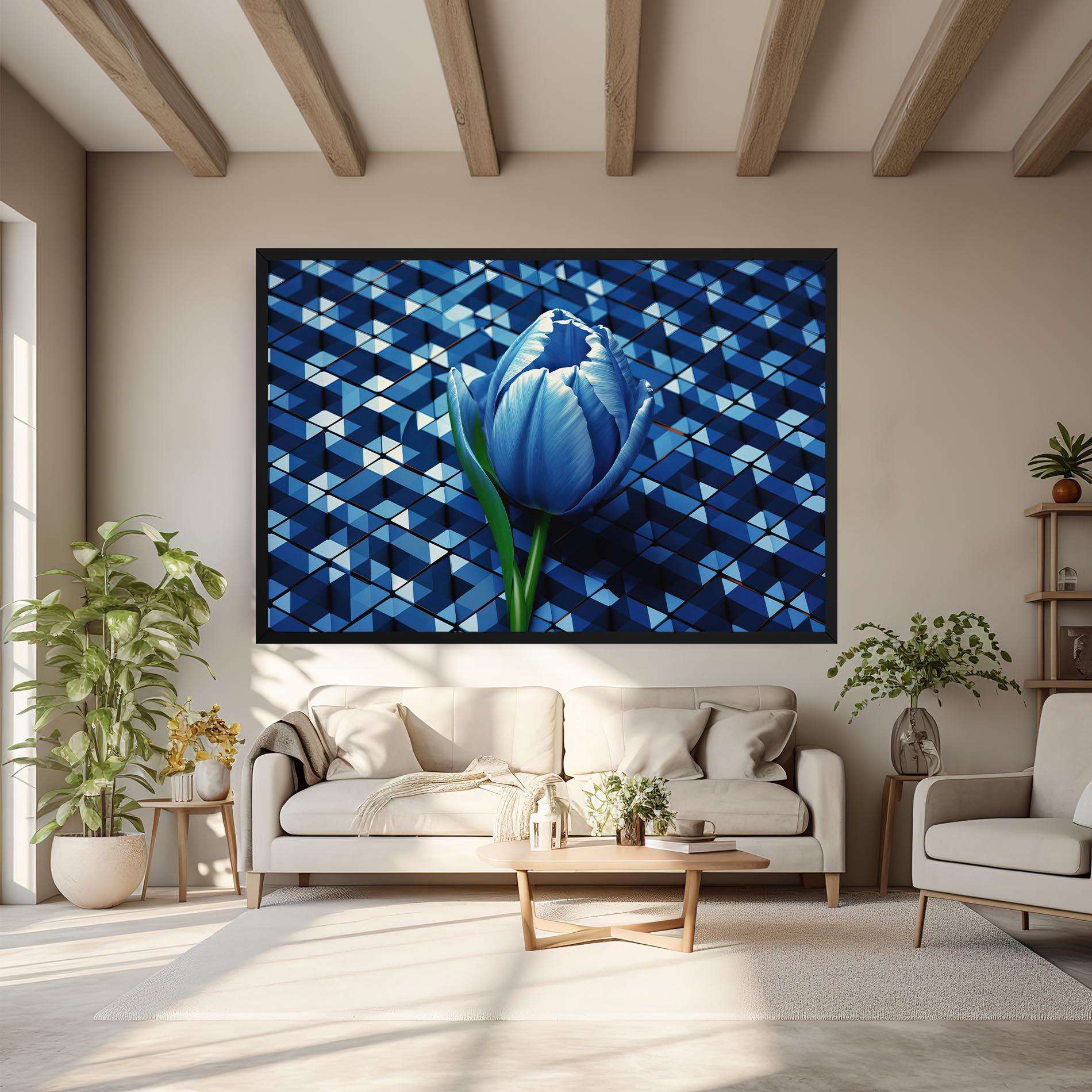 Leinwandbild Blue Tulip mockup 6