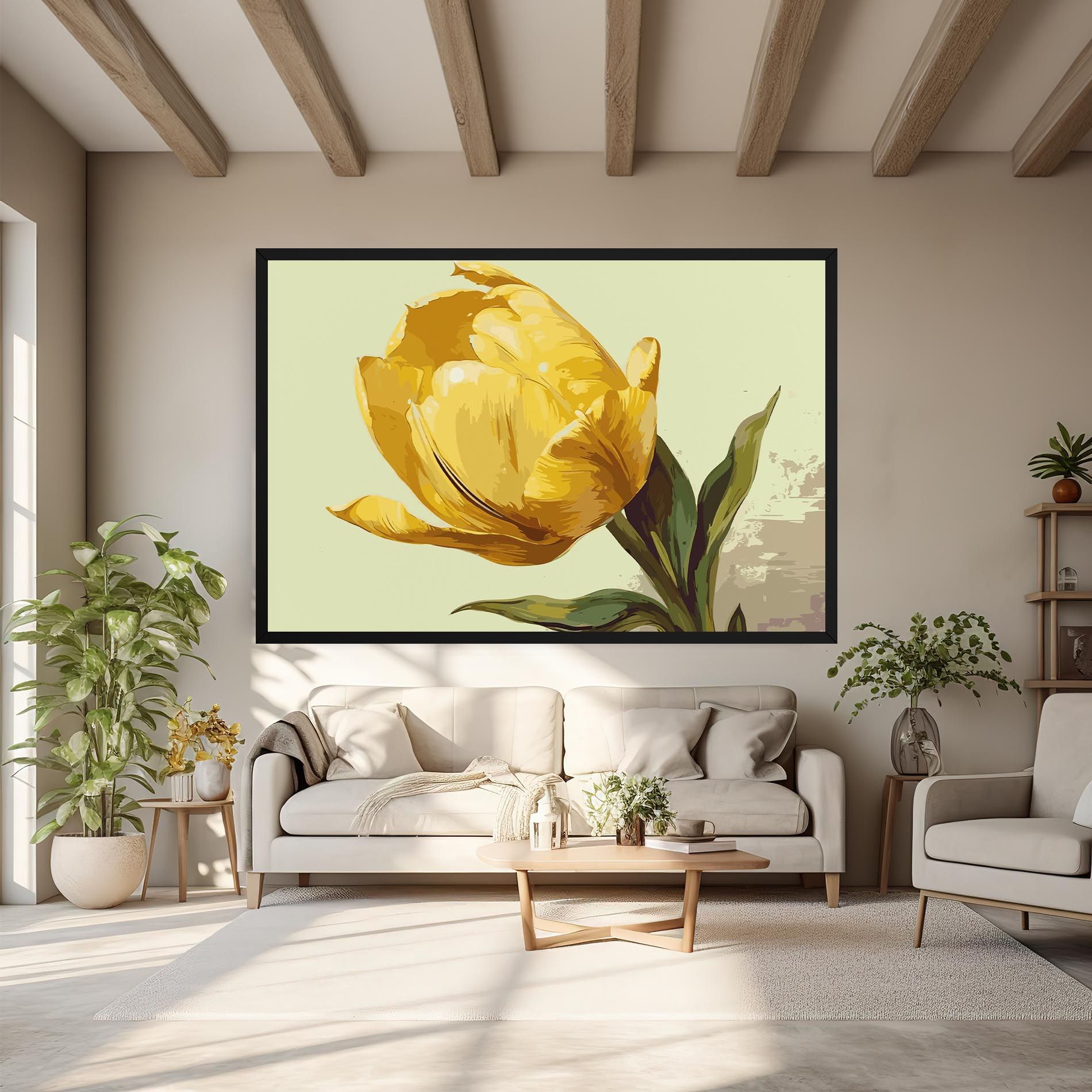 Yellow Shiny Tulip mockup 6