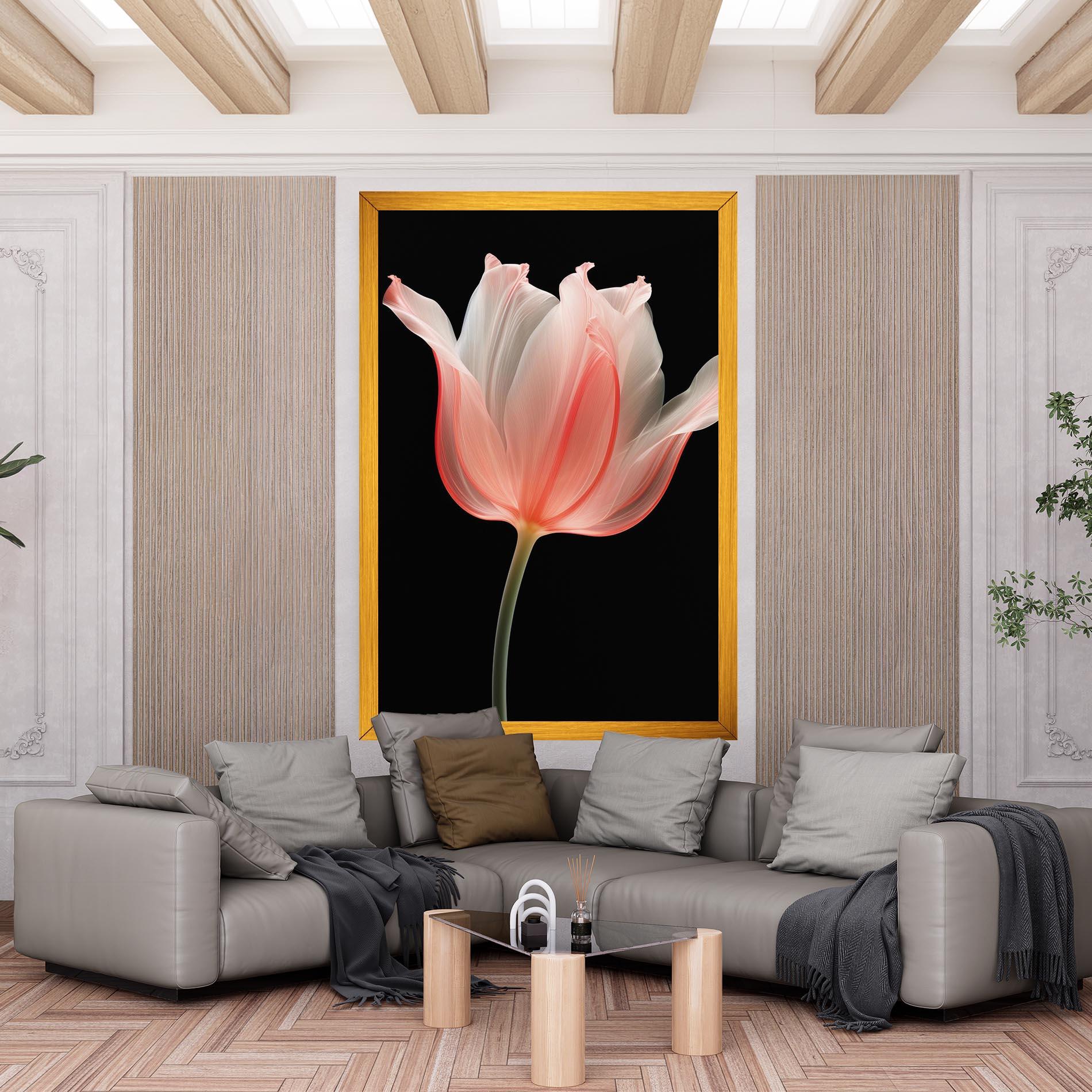 Leinwandbild Pastel Pink Tulip mockup 6