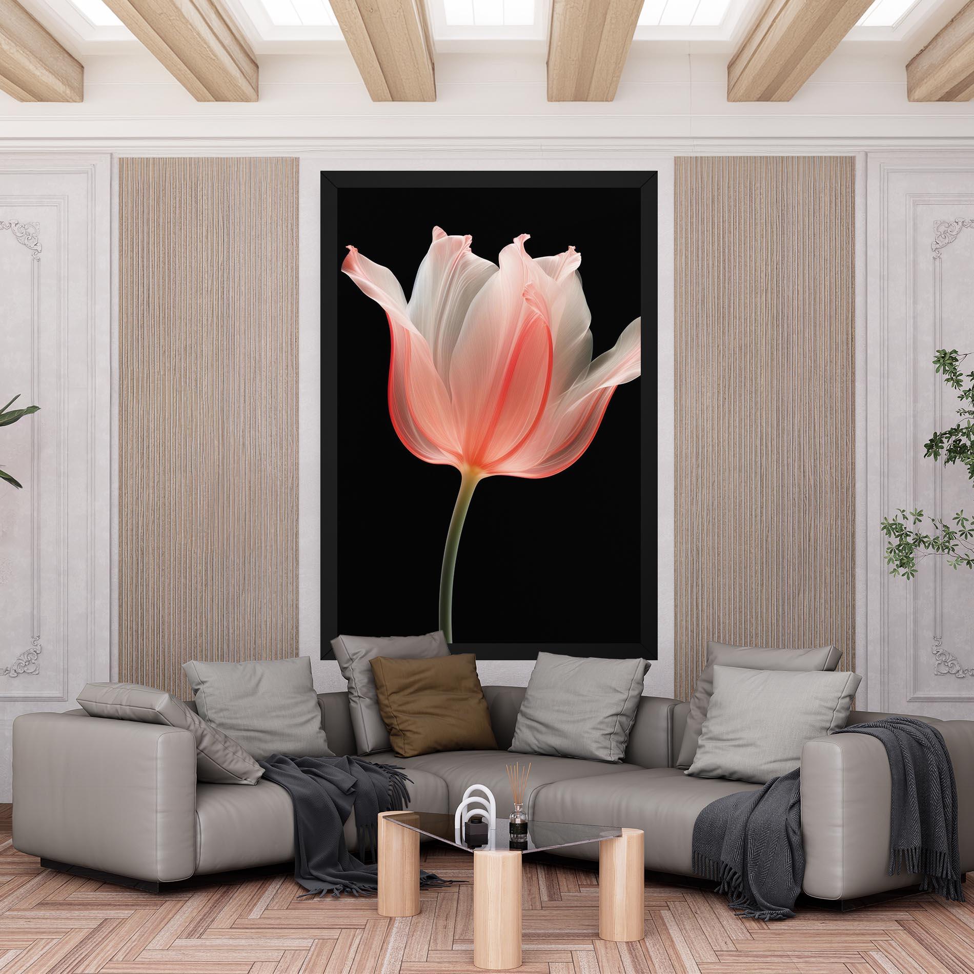 Leinwandbild Pastel Pink Tulip mockup 6