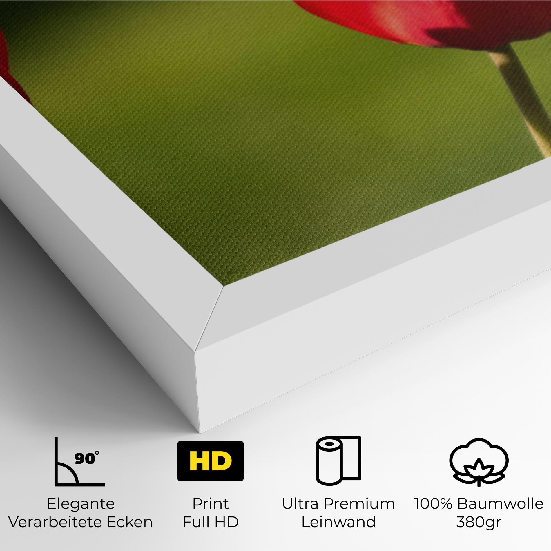 Leinwandbild 3 Red Tulips mockup 4