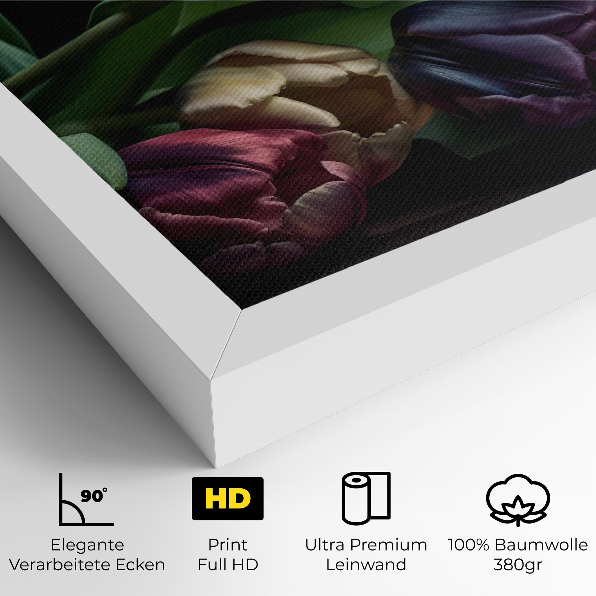 Leinwandbild Dark Purple Tulip mockup 4