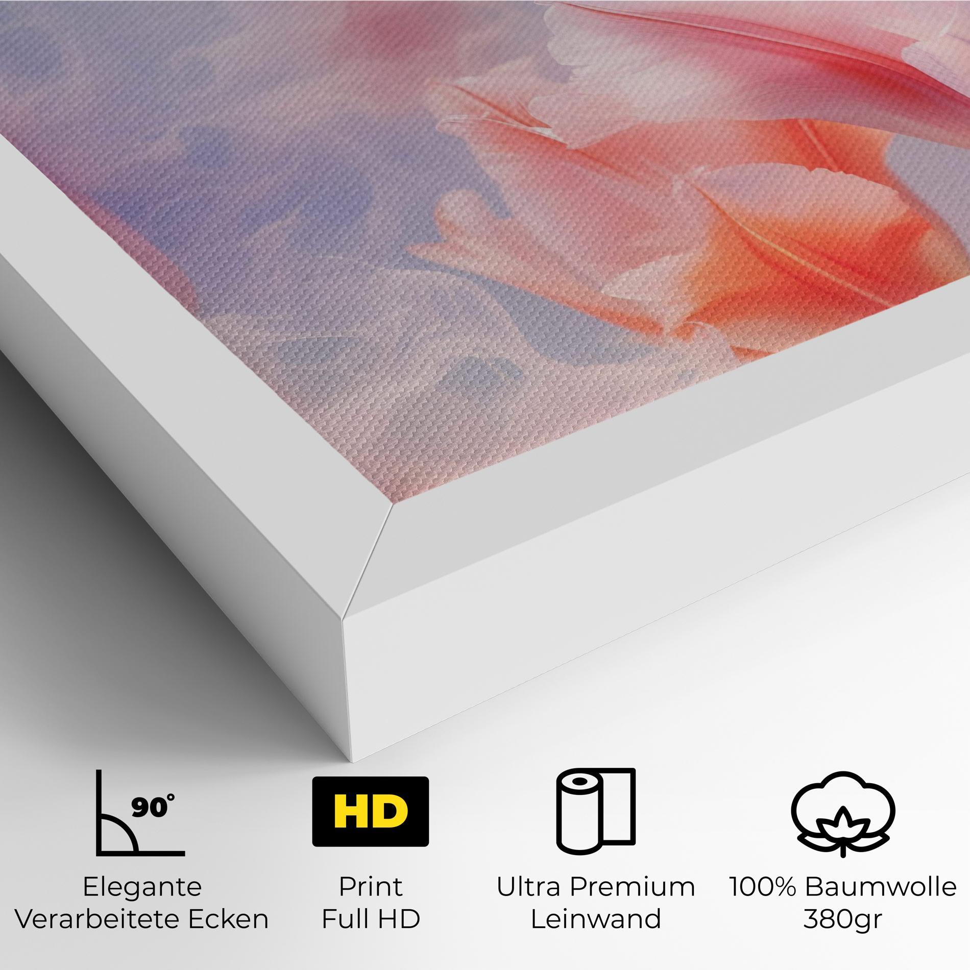 Leinwandbild Dreamy Pink Tulips mockup 4