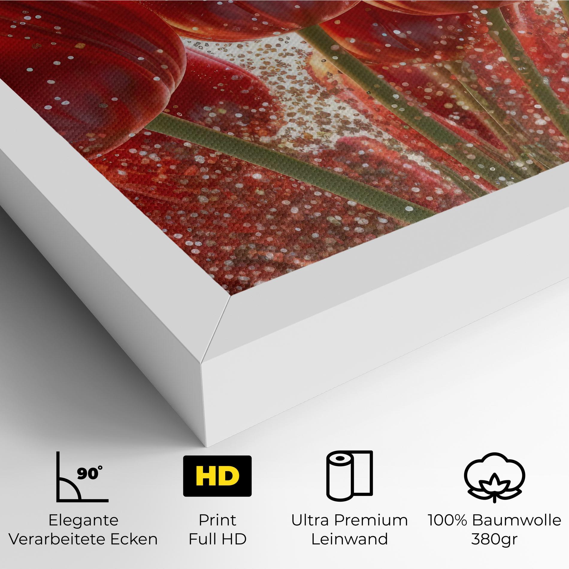 Leinwandbild Glitter Red Tulips mockup 4