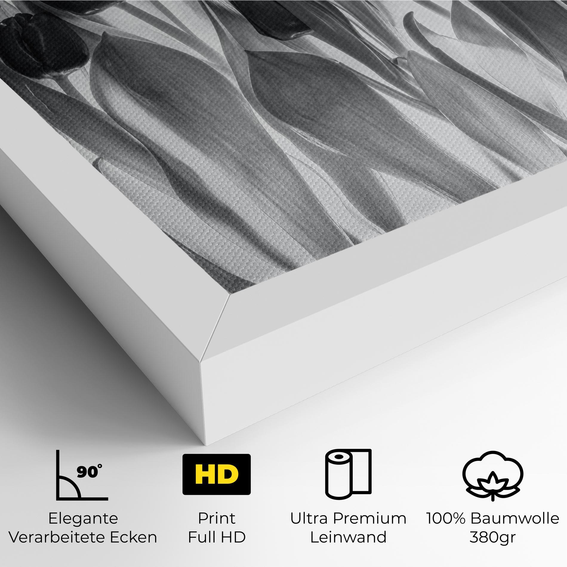 Leinwandbild Grey Tulips mockup 4