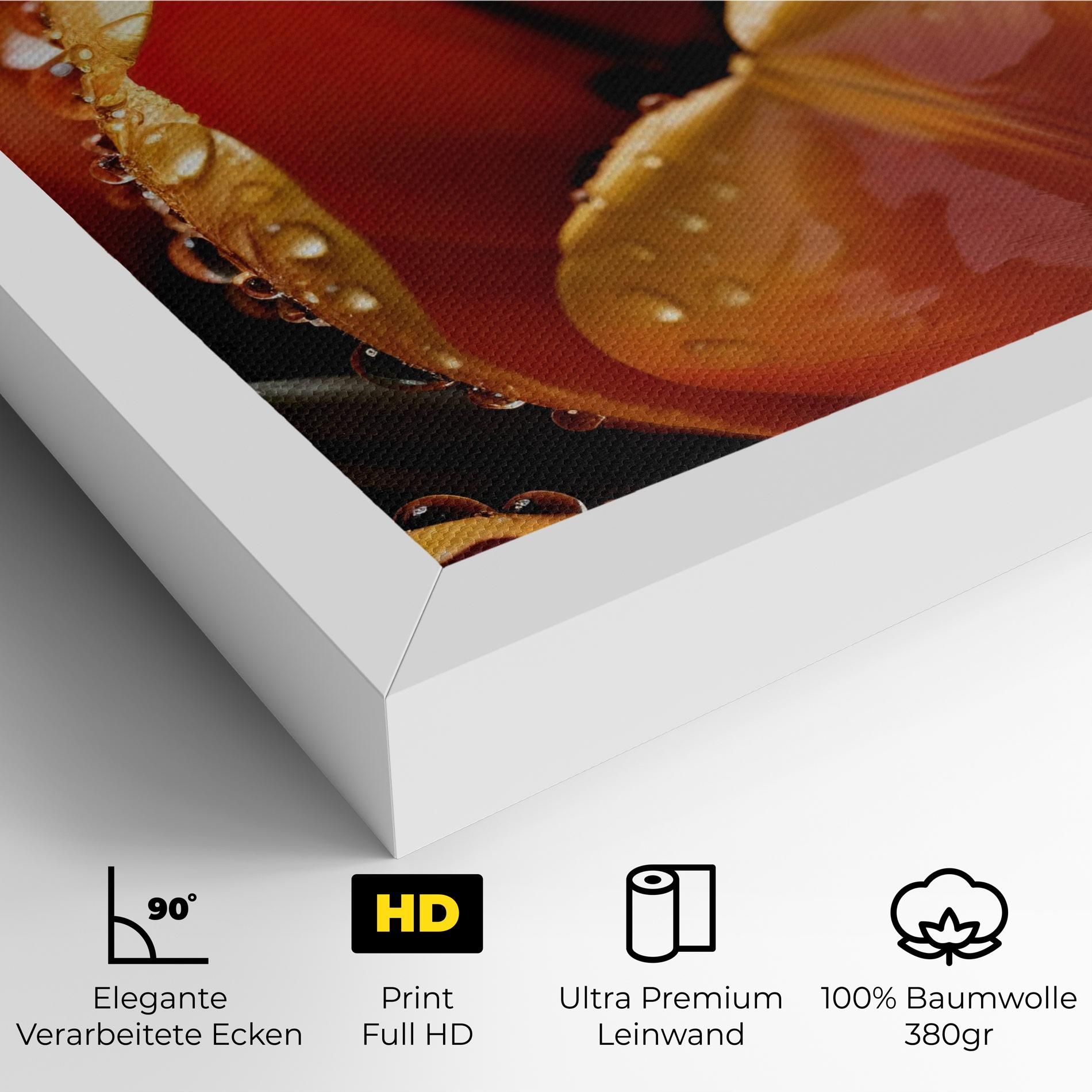 Orange Tulip Water Drops mockup 4