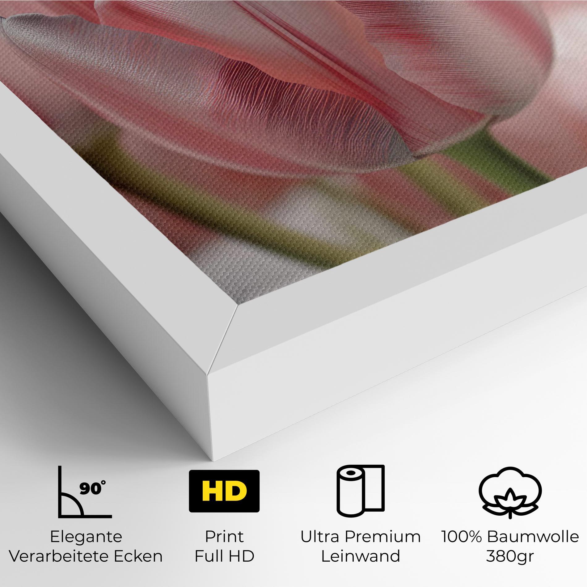 Leinwandbild Pink Pretty Tulips mockup 4