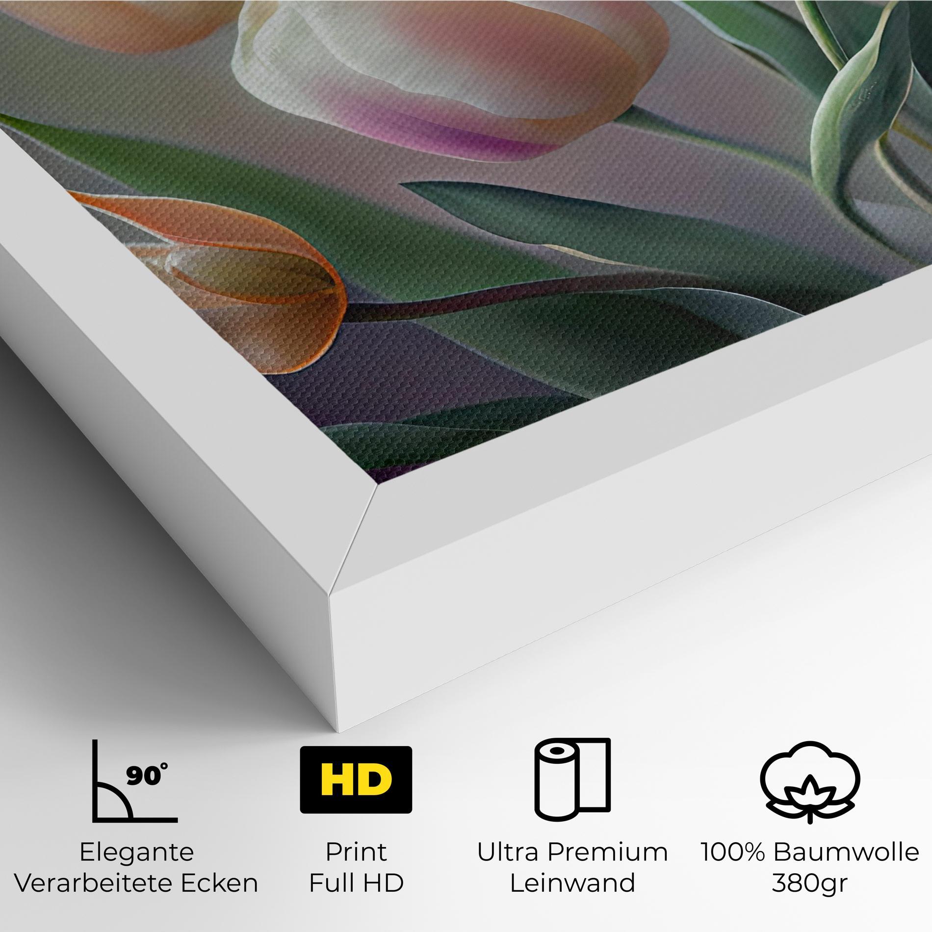 Leinwandbild Pretty Tulips mockup 4