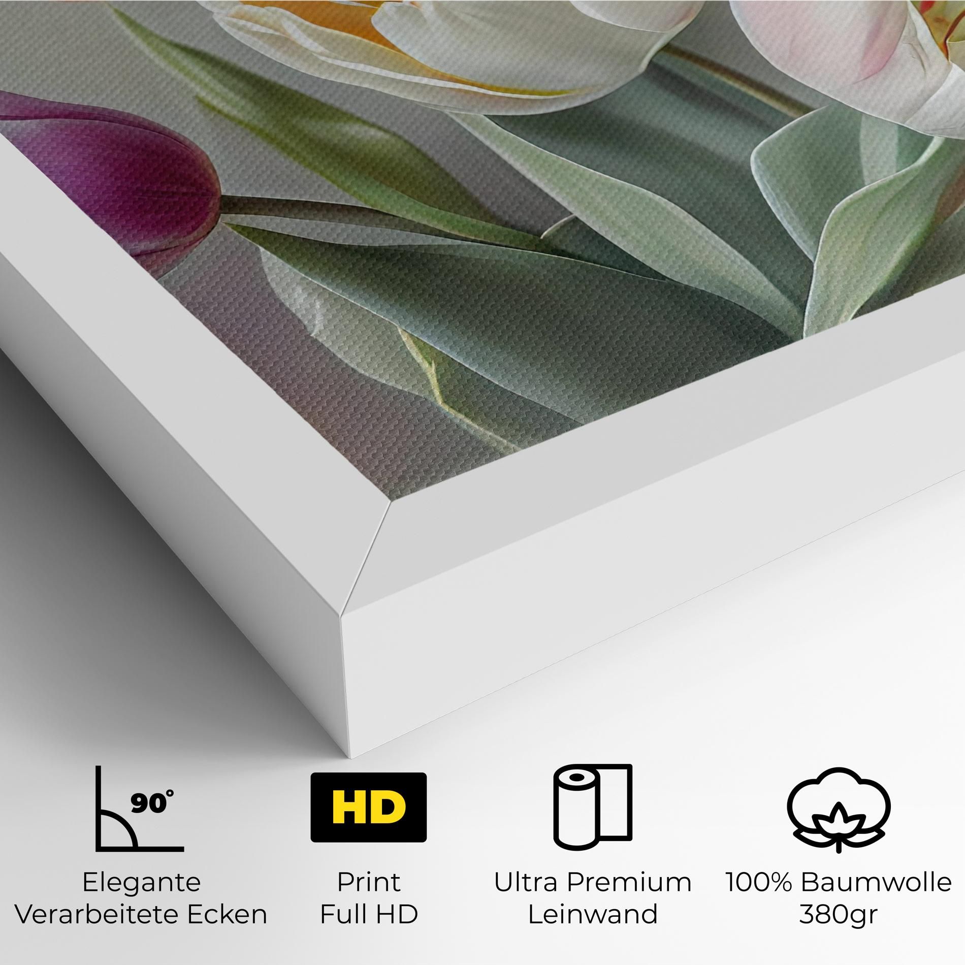 White Tulips Painting mockup 4