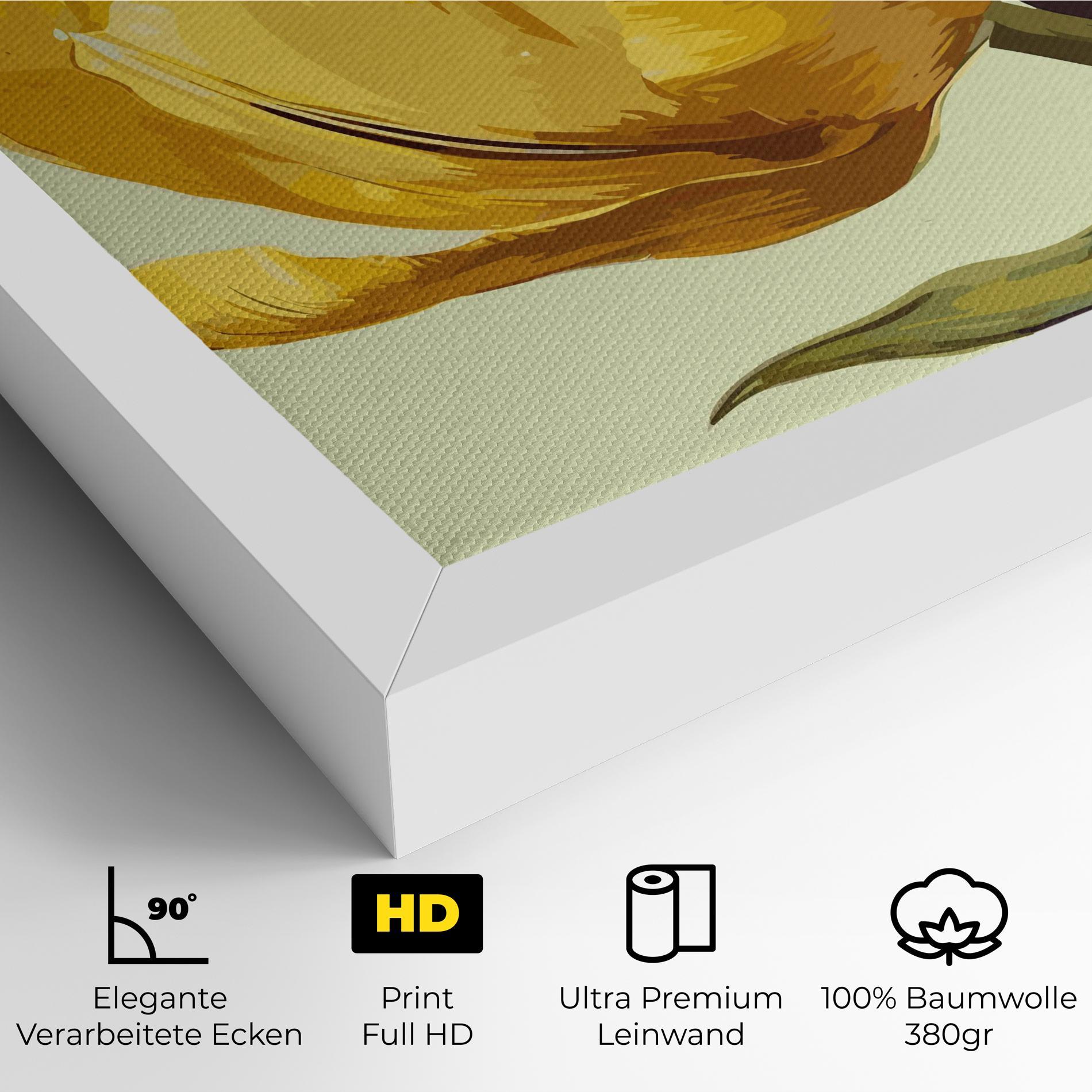Leinwandbild Yellow Shiny Tulip mockup 4