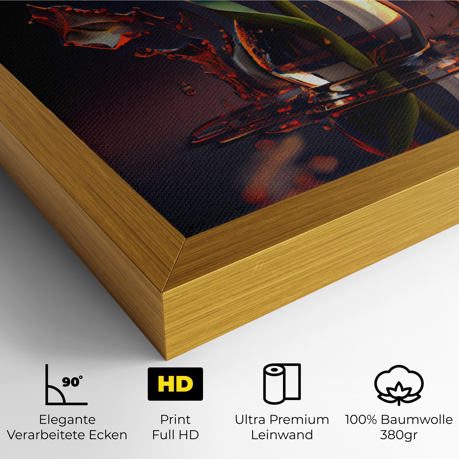 Leinwandbild Black Tulip In Vase mockup 4