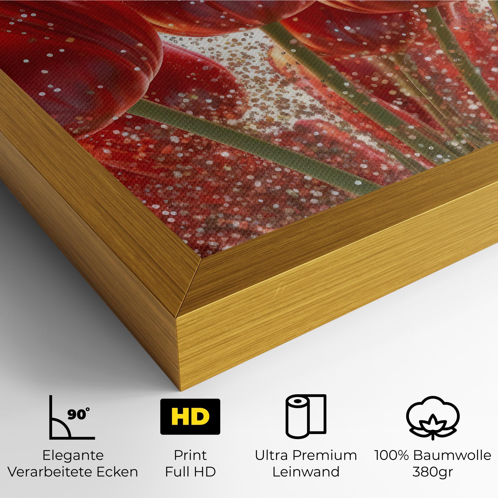 Leinwandbild Glitter Red Tulips mockup 4