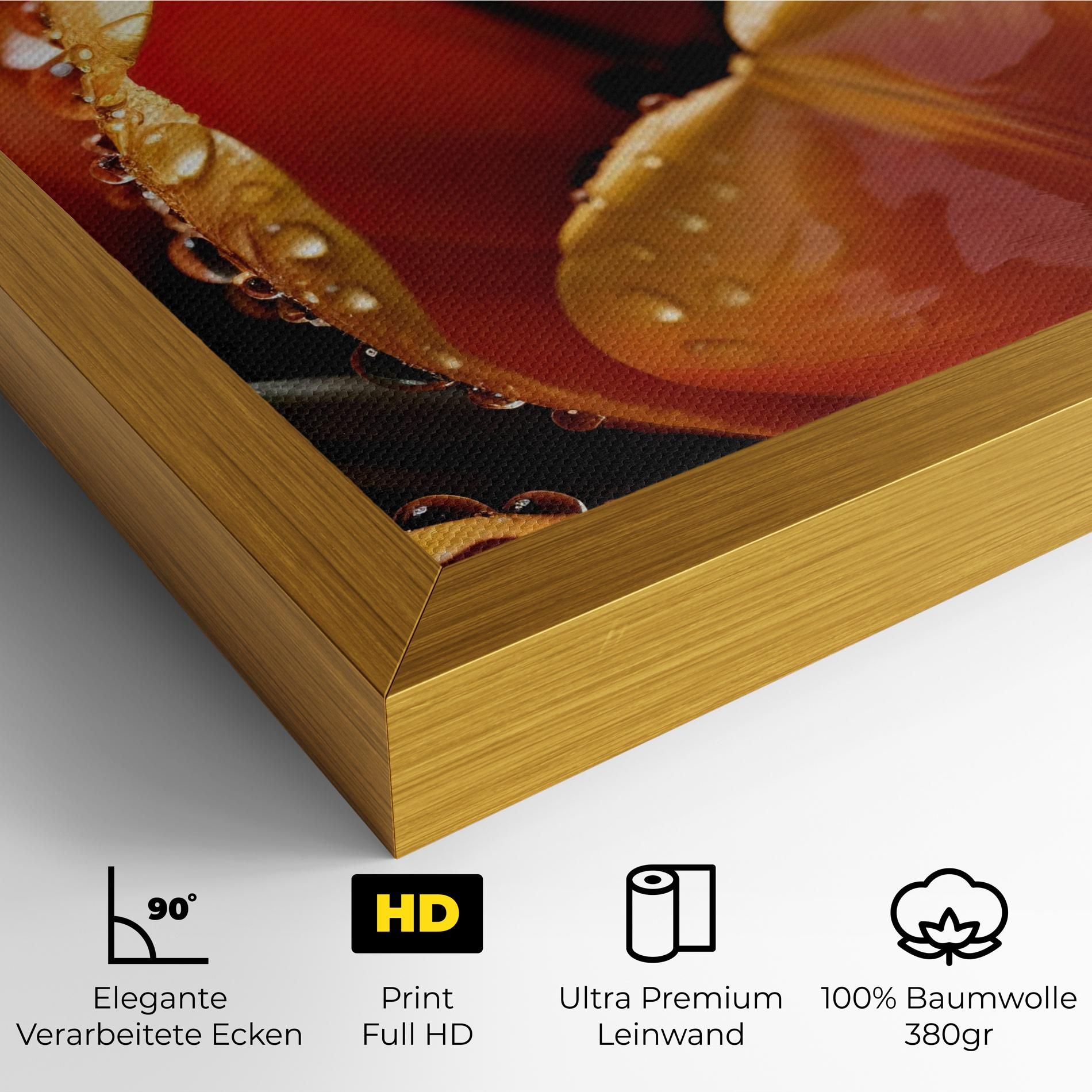 Orange Tulip Water Drops mockup 4