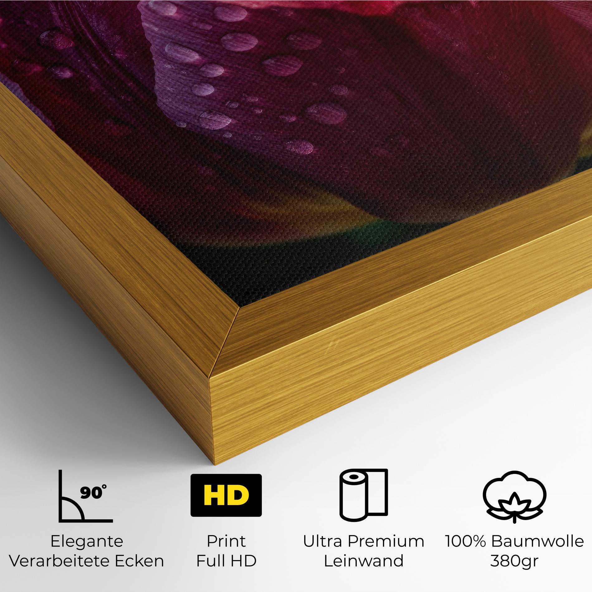 Leinwandbild Pink Tulip After Rain mockup 4