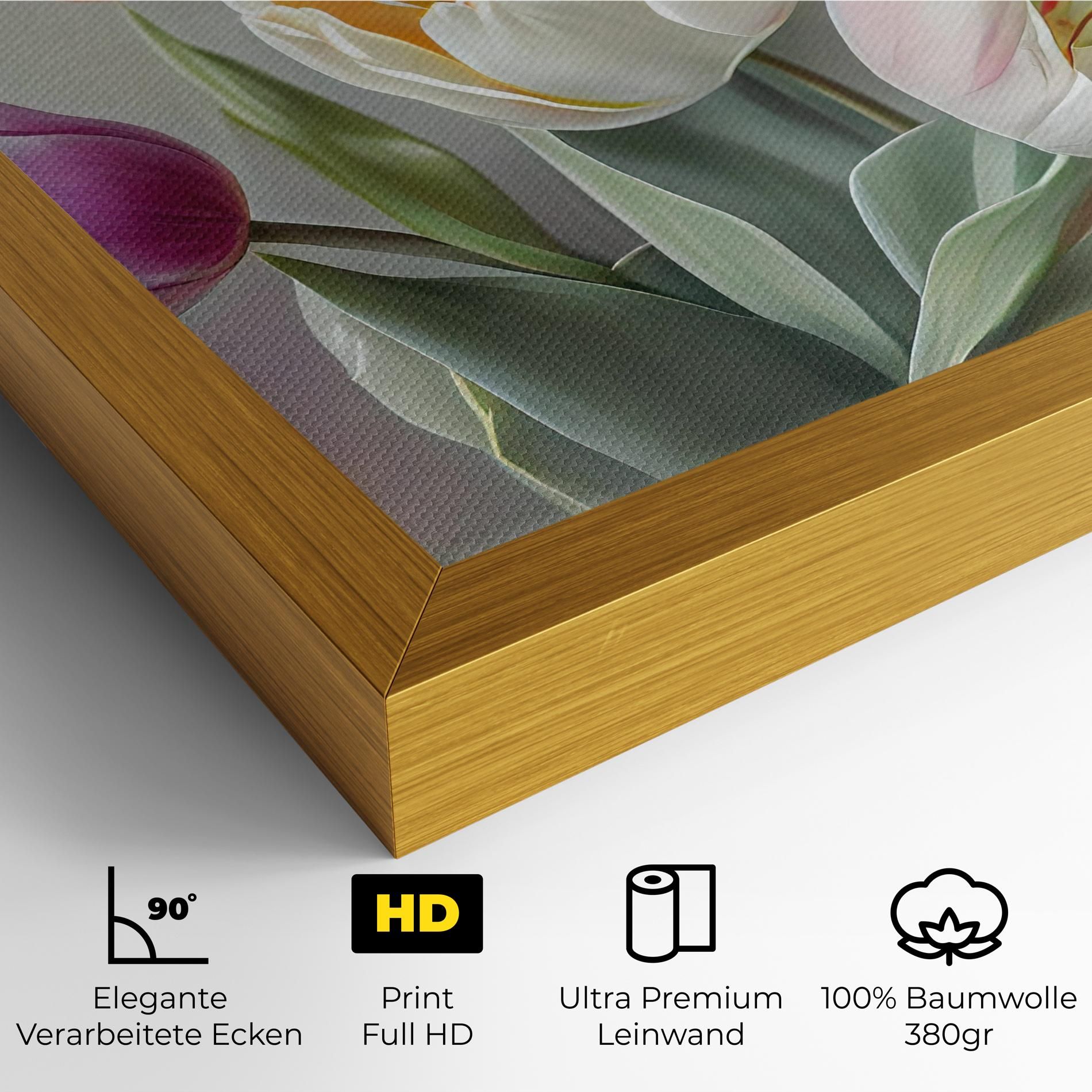 White Tulips Painting mockup 4