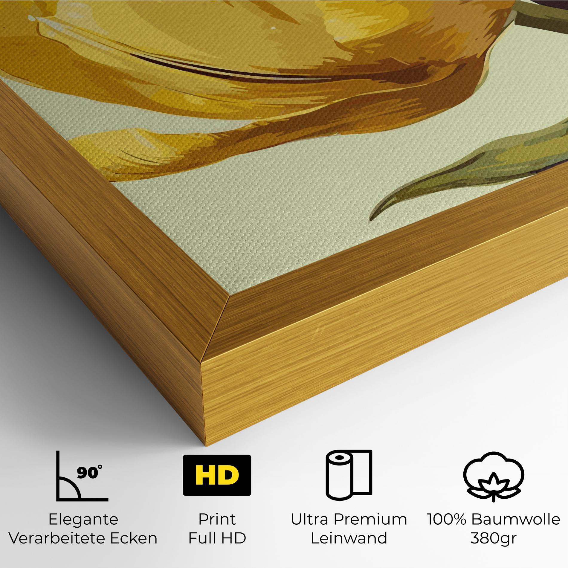 Leinwandbild Yellow Shiny Tulip mockup 4