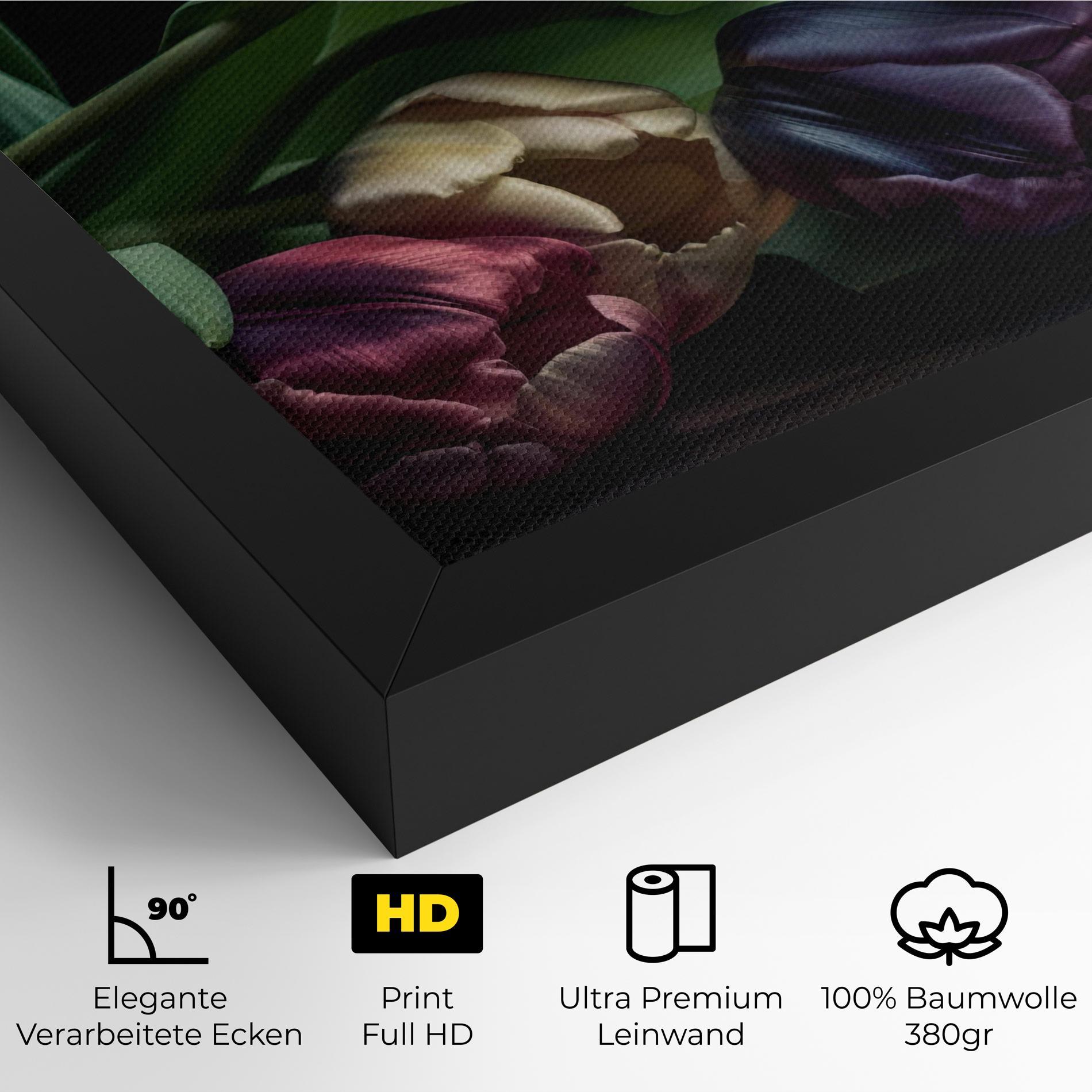 Leinwandbild Dark Purple Tulip mockup 4