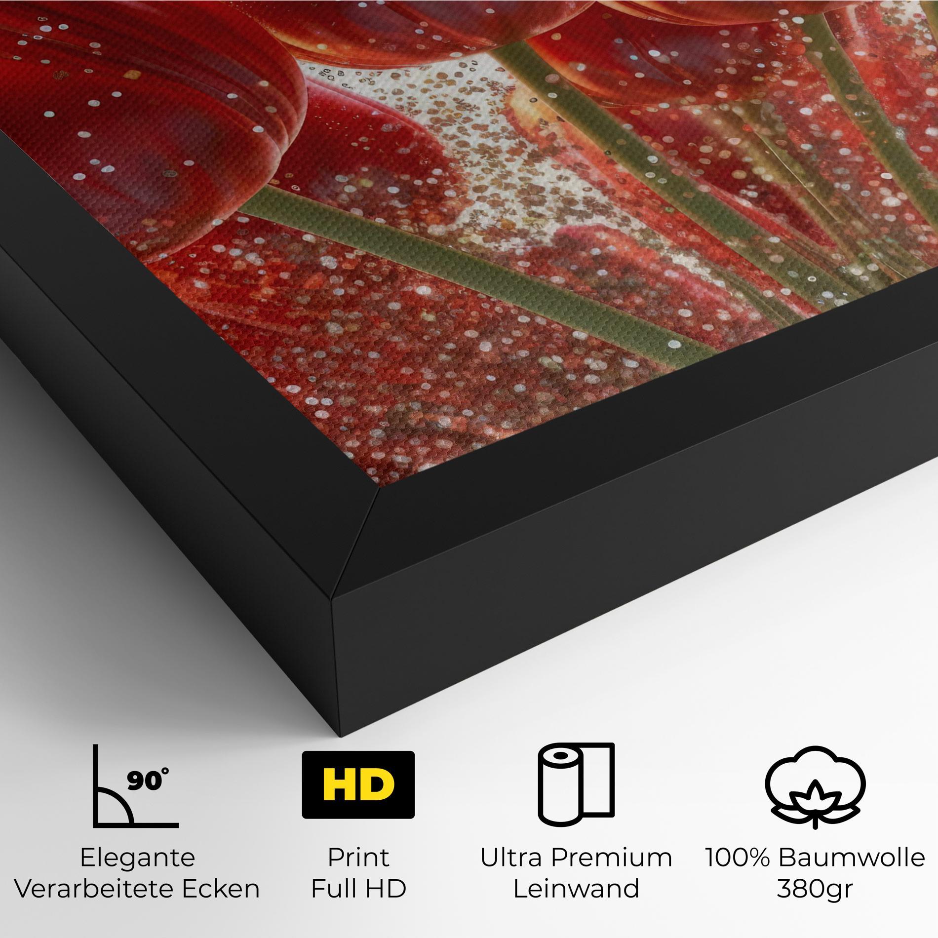 Leinwandbild Glitter Red Tulips mockup 4