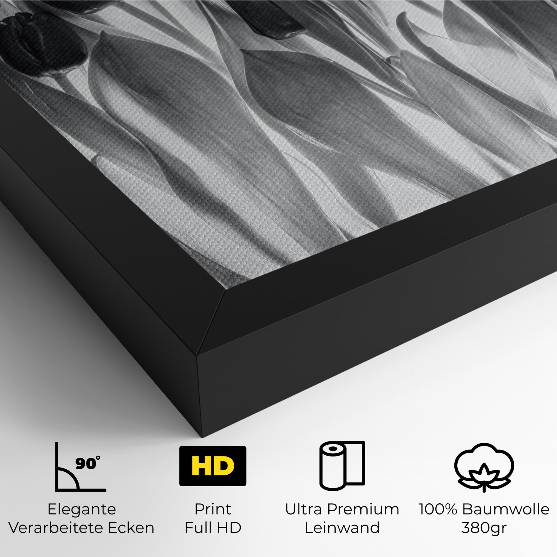 Leinwandbild Grey Tulips mockup 4