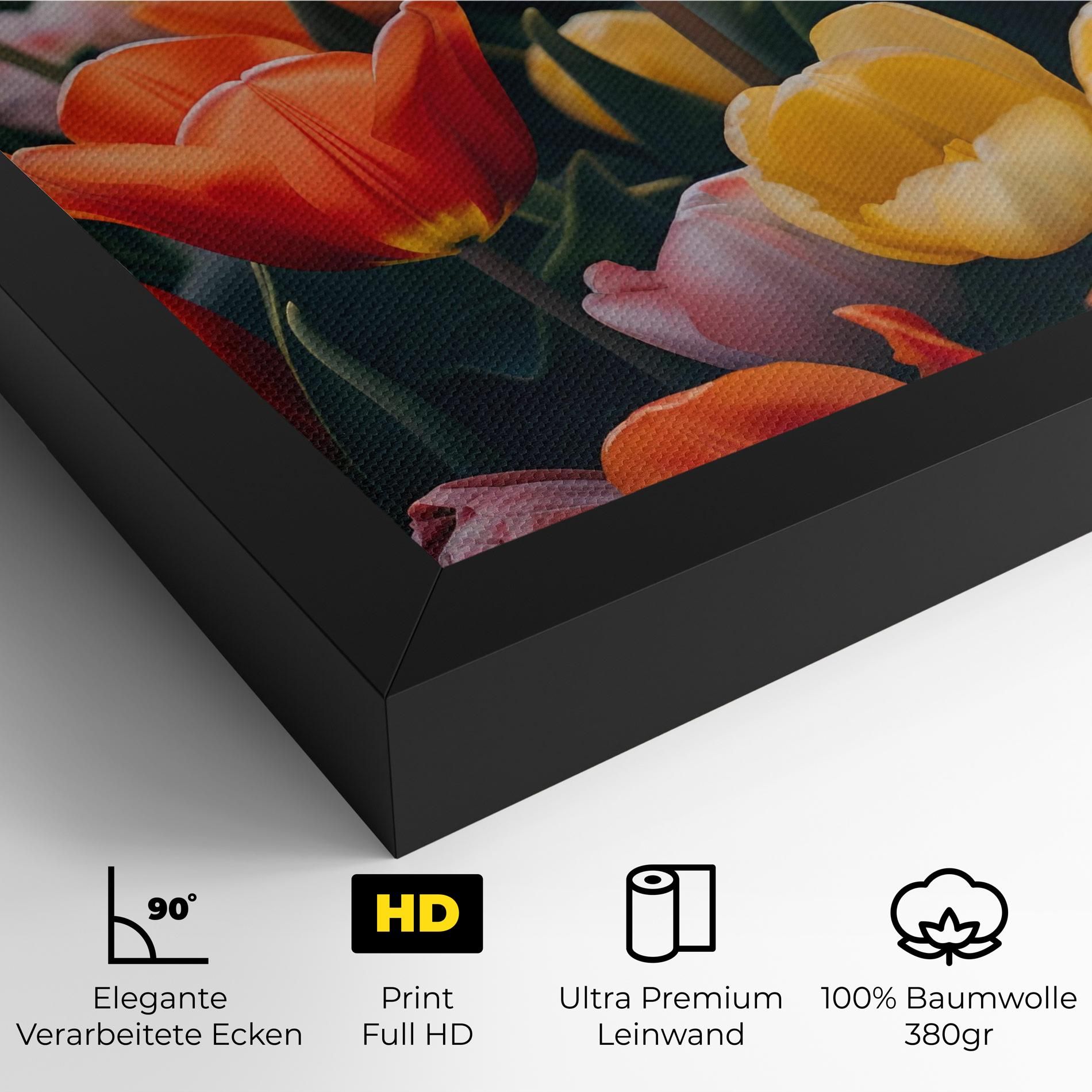 Orange Yellow Tulips mockup 4