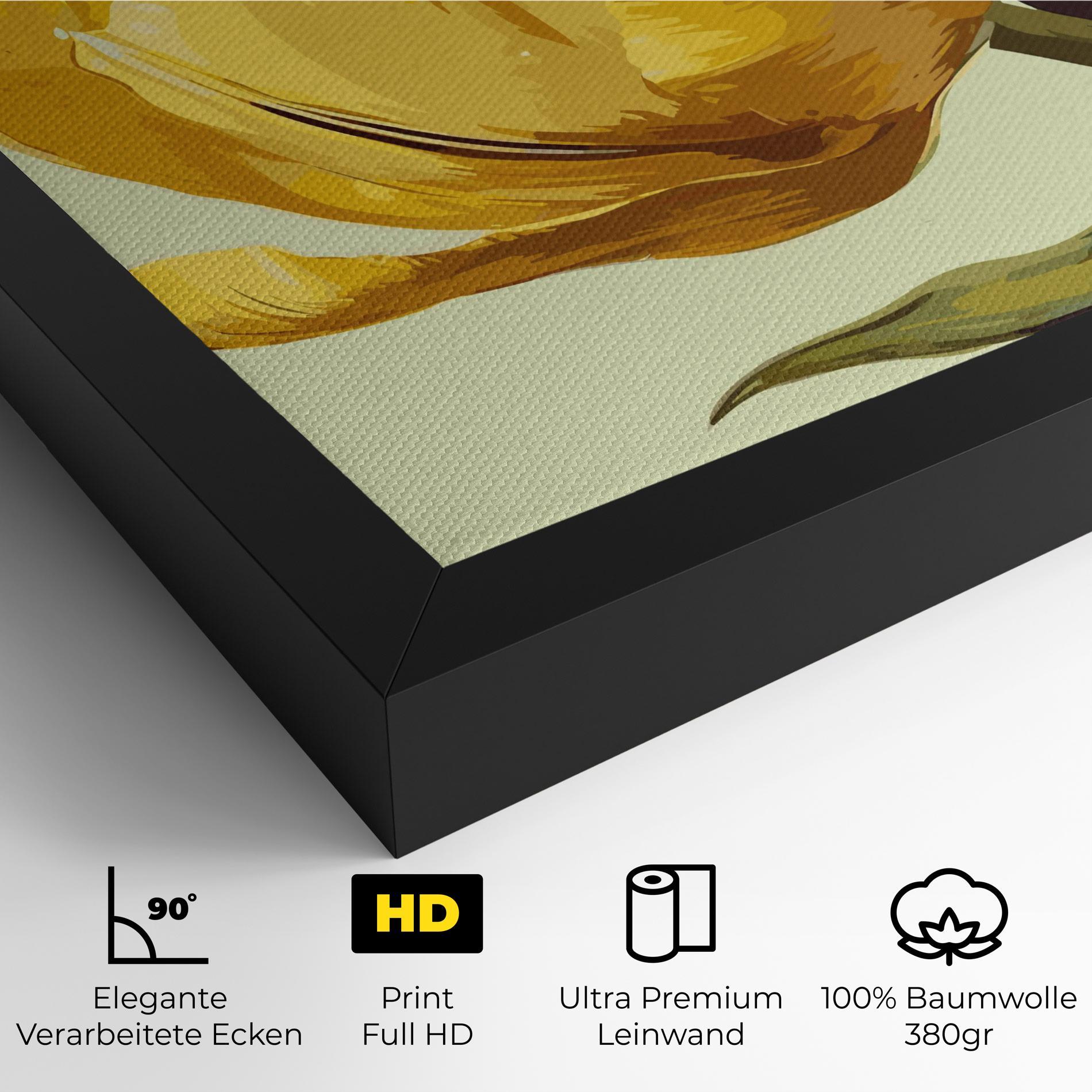 Leinwandbild Yellow Shiny Tulip mockup 4