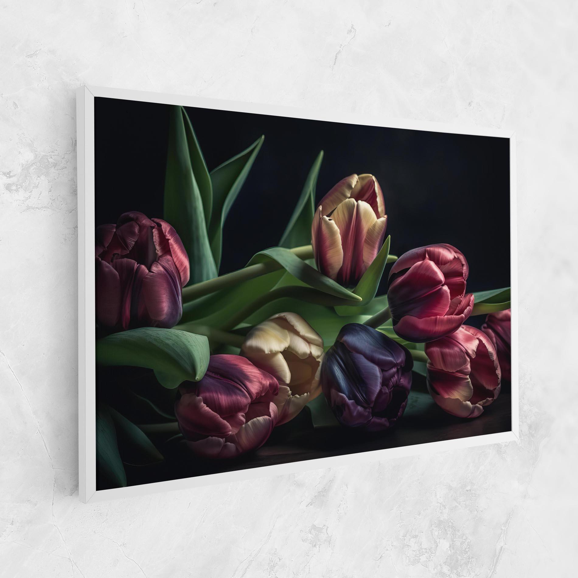 Leinwandbild Dark Purple Tulip mockup 1