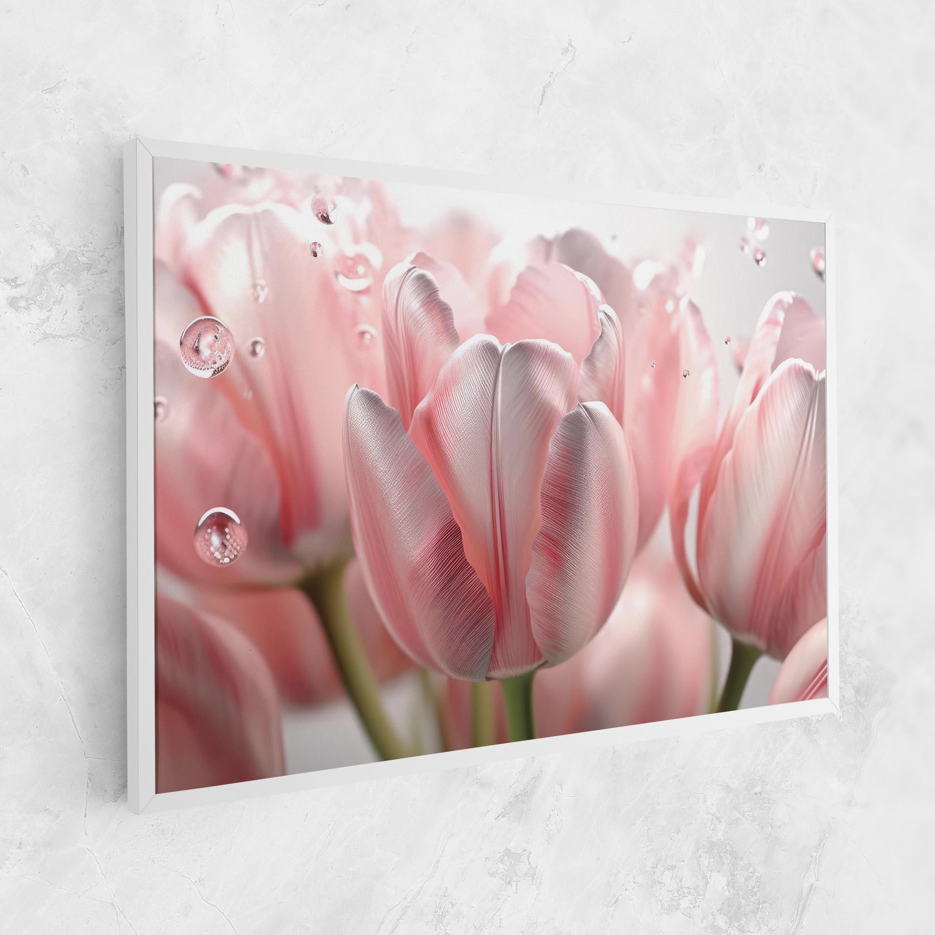 Leinwandbild Pink Pretty Tulips mockup 1