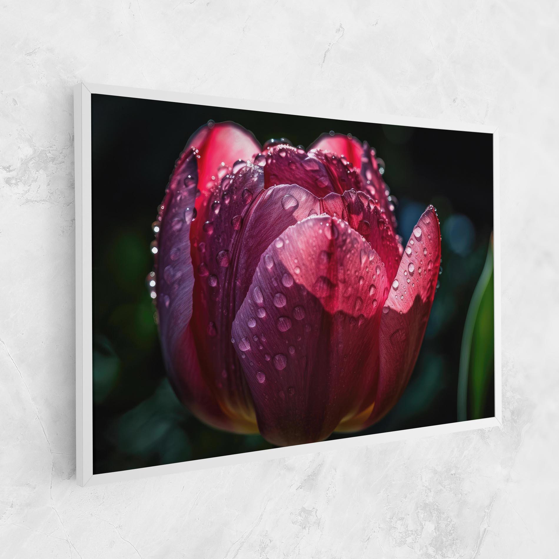 Leinwandbild Pink Tulip After Rain mockup 1