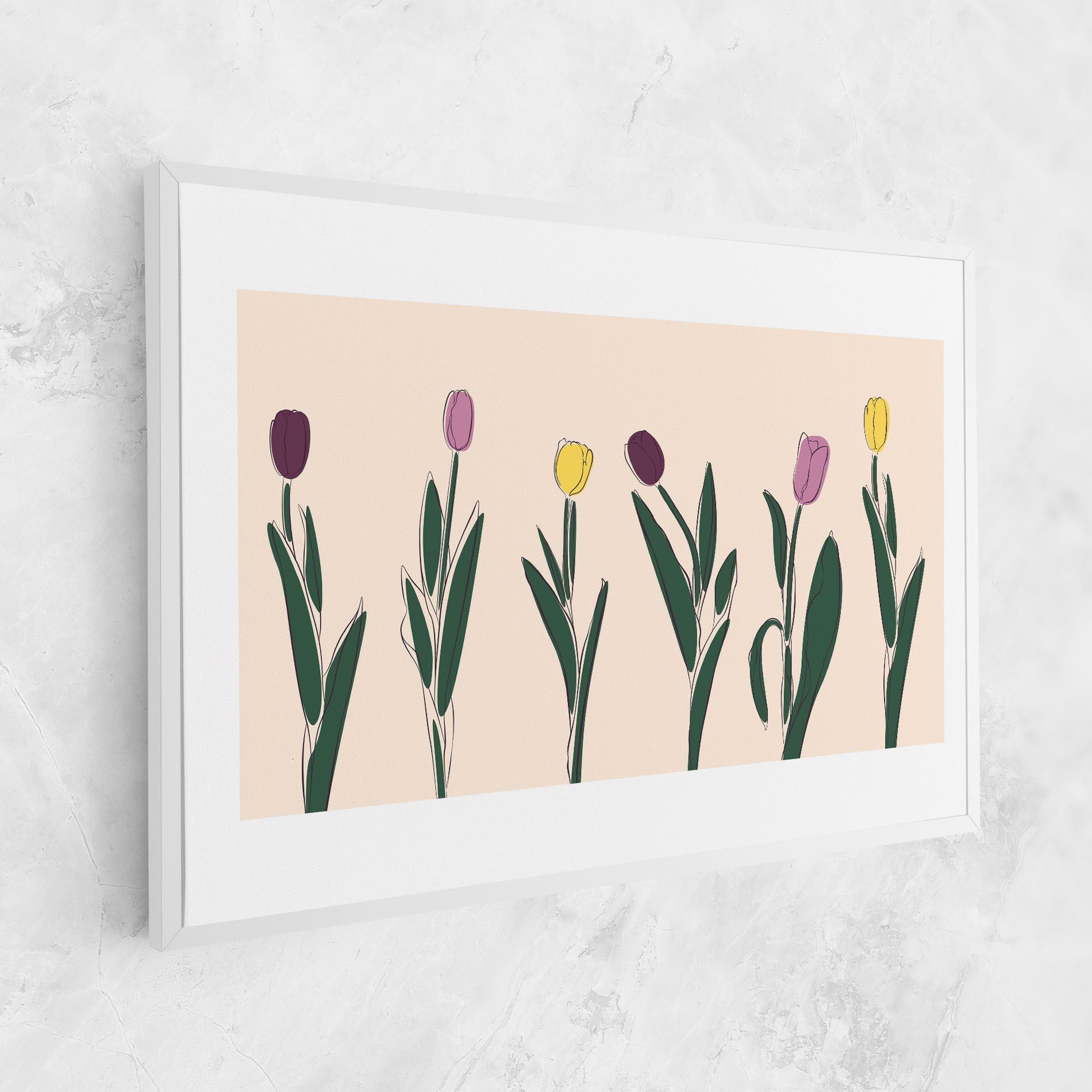 Leinwandbild Tulips Set mockup 1