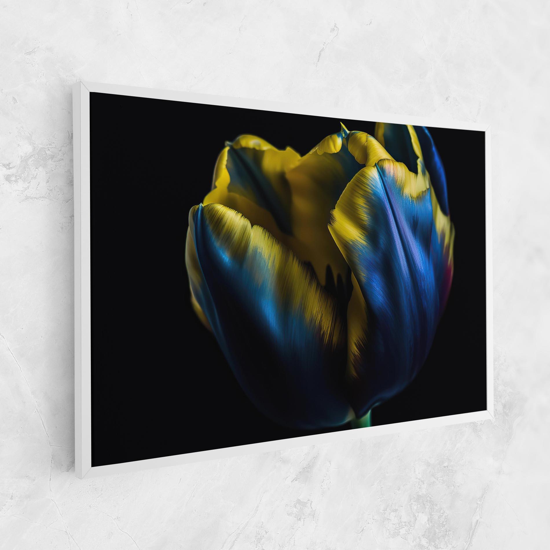Leinwandbild Yellow Blue Tulip mockup 1