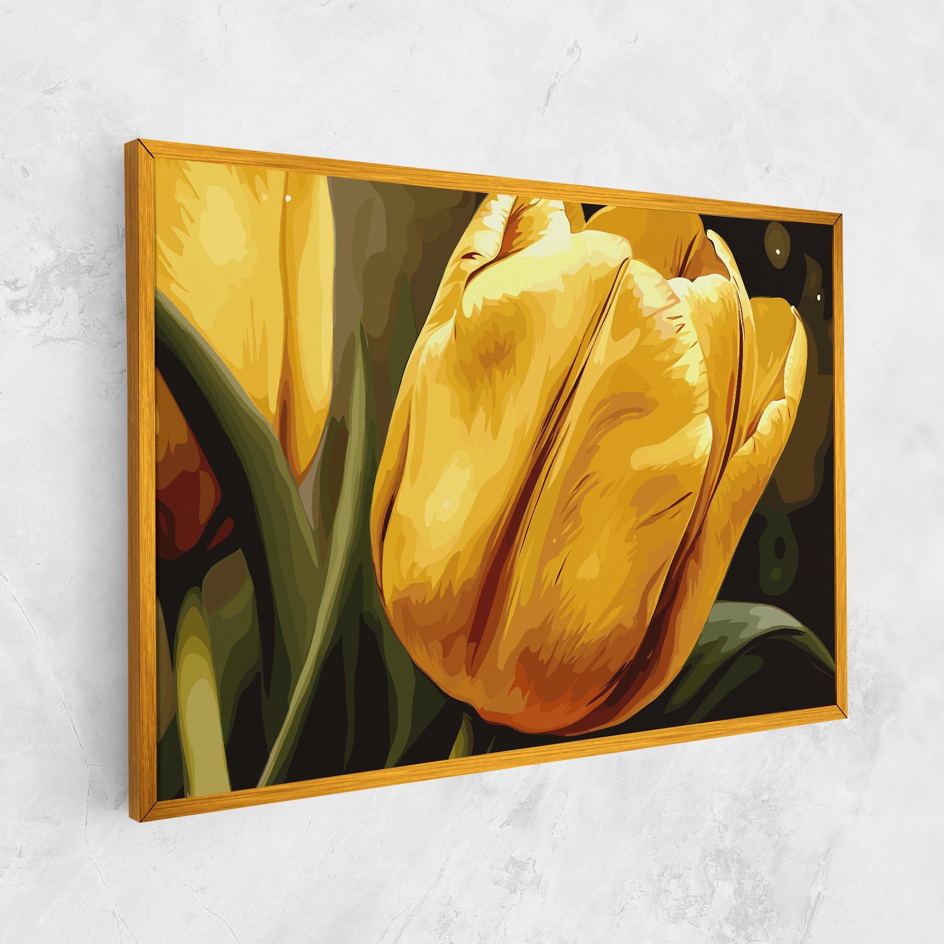 Leinwandbild Big Yellow Tulip mockup 1