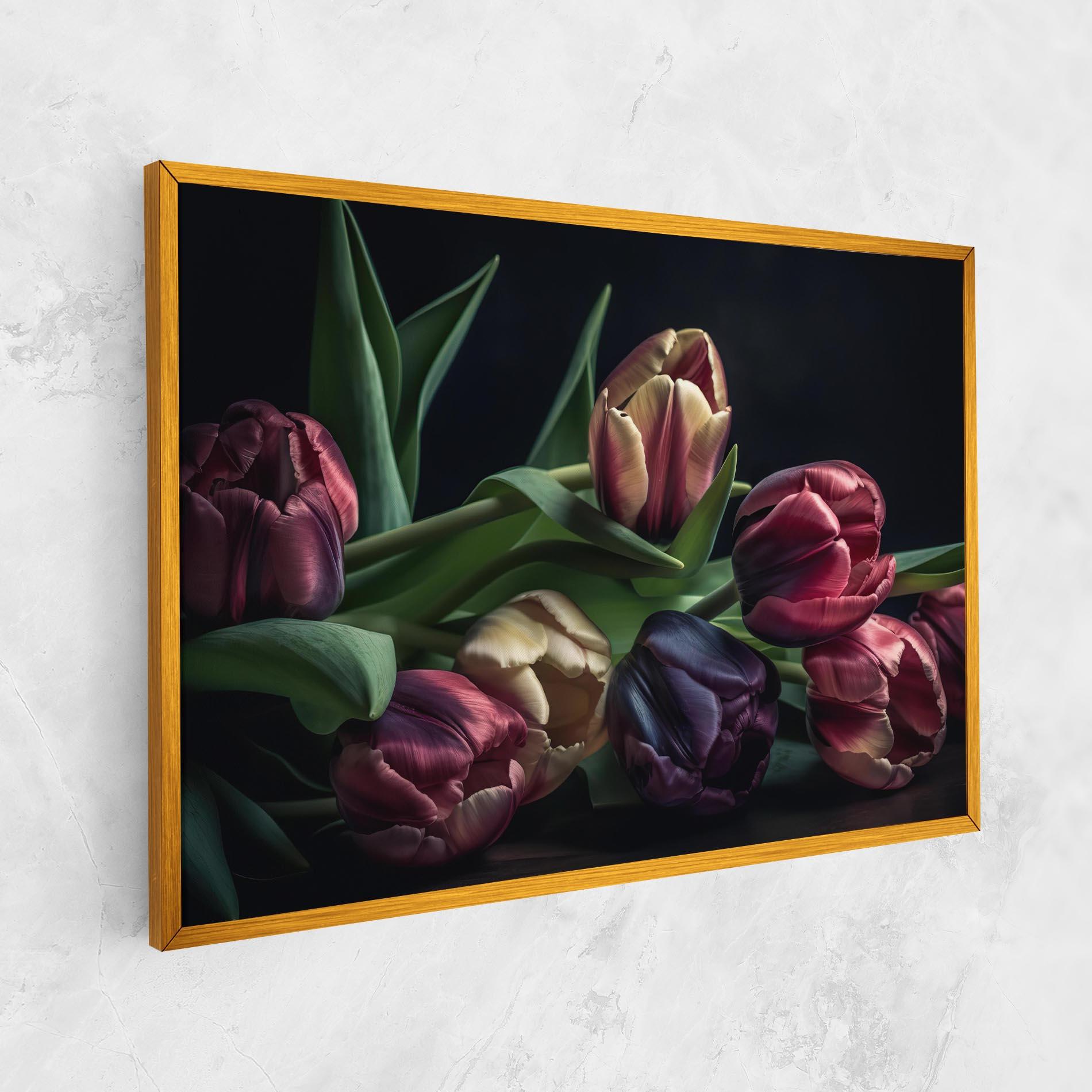 Leinwandbild Dark Purple Tulip mockup 1
