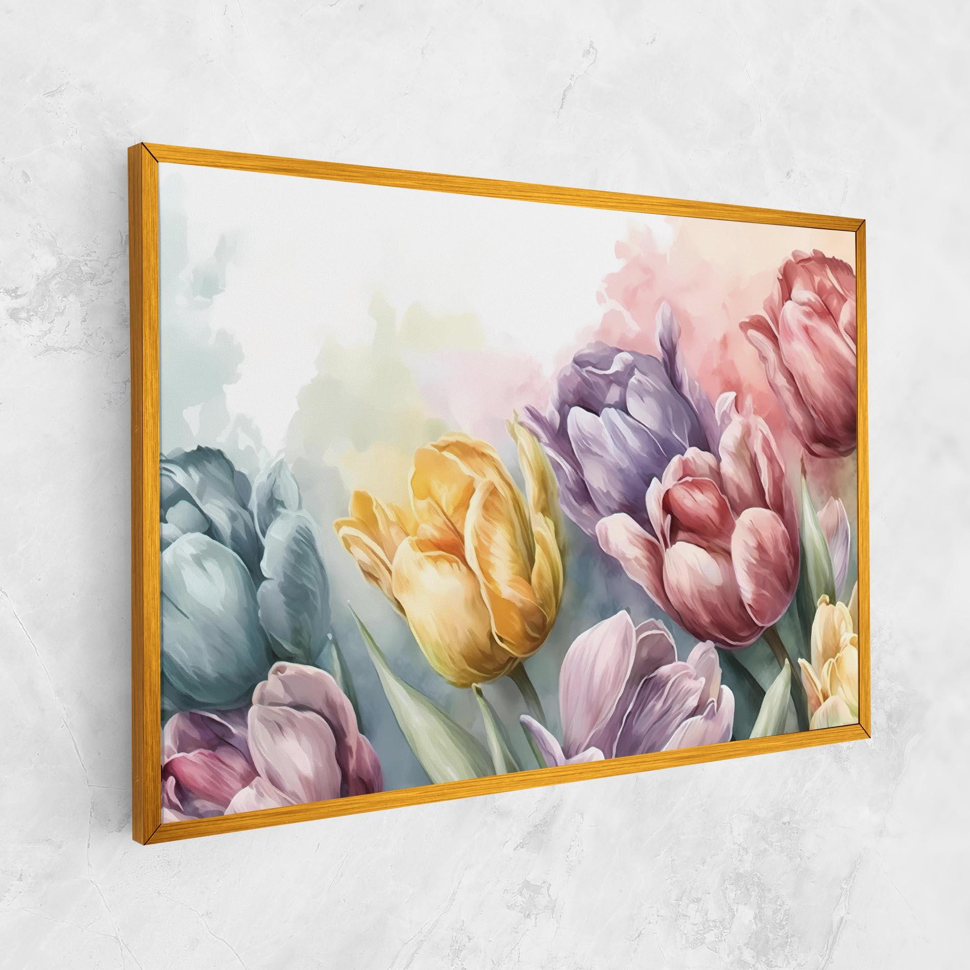 Leinwandbild Pastel Tulips mockup 1