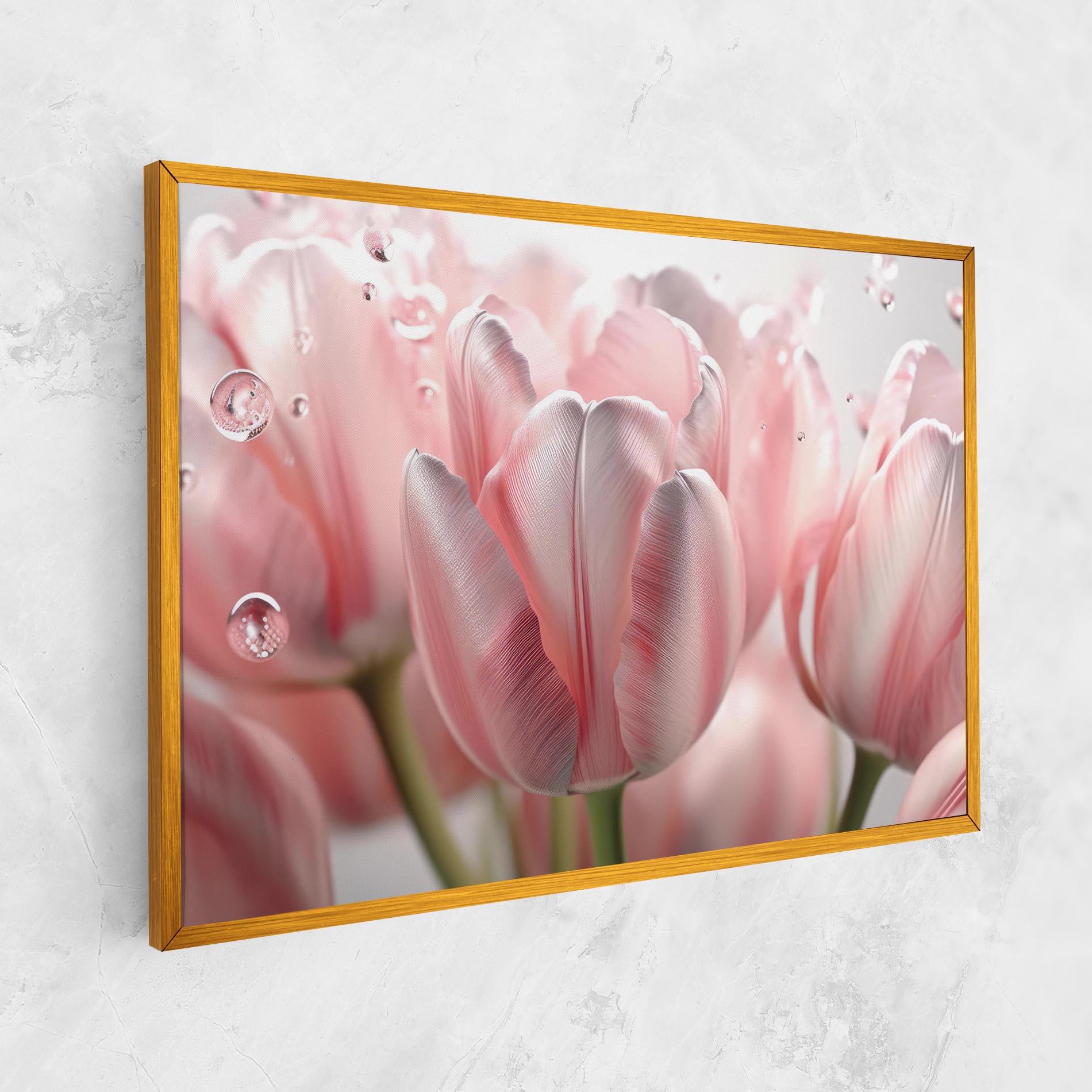 Leinwandbild Pink Pretty Tulips mockup 1