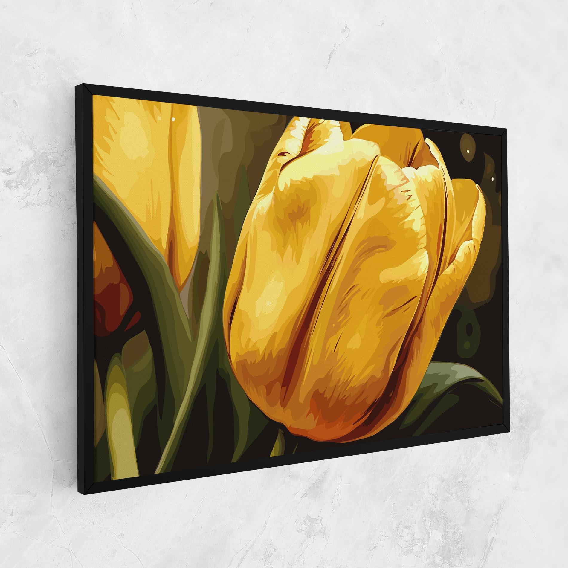 Leinwandbild Big Yellow Tulip mockup 1