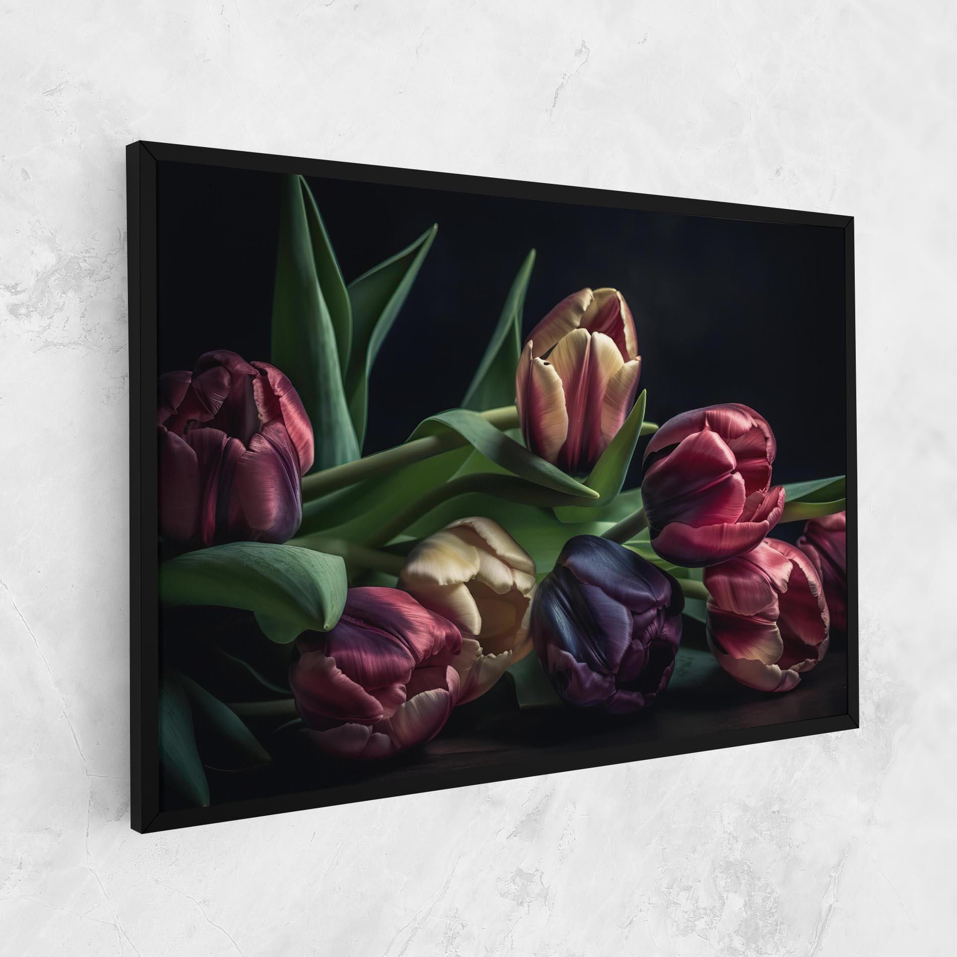 Leinwandbild Dark Purple Tulip mockup 1