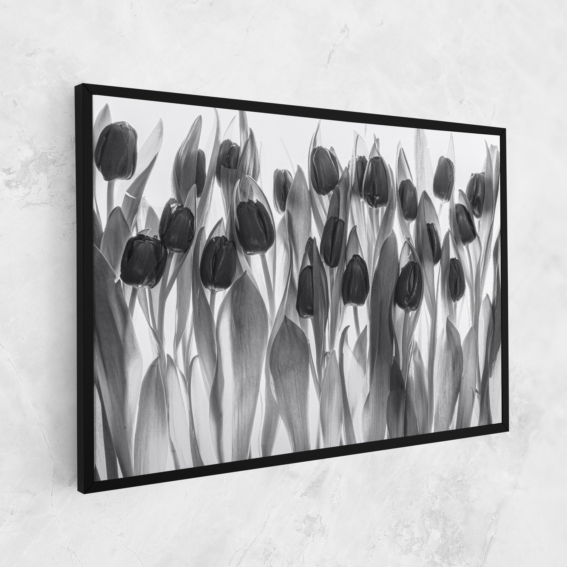Leinwandbild Grey Tulips mockup 1