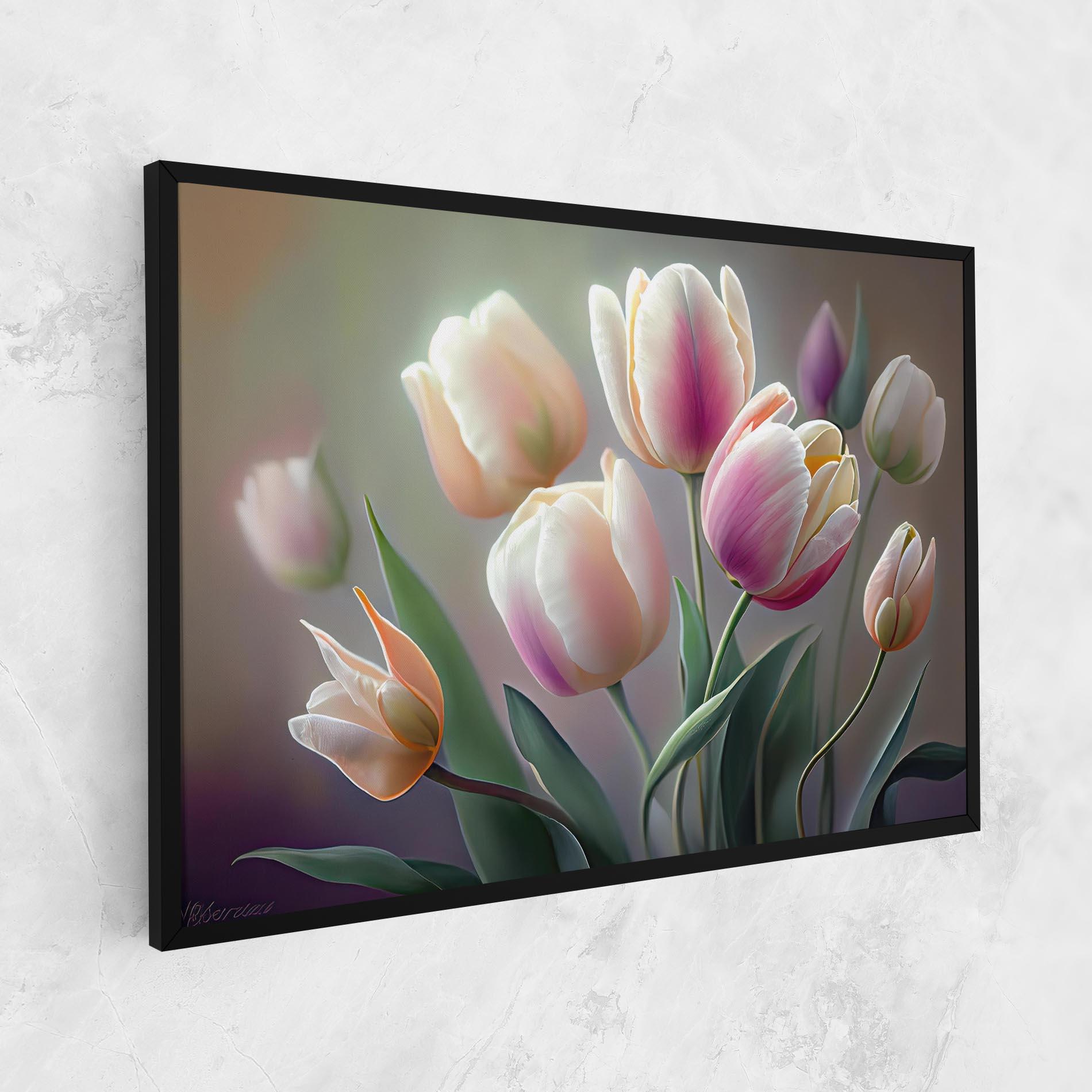 Leinwandbild Pretty Tulips mockup 1