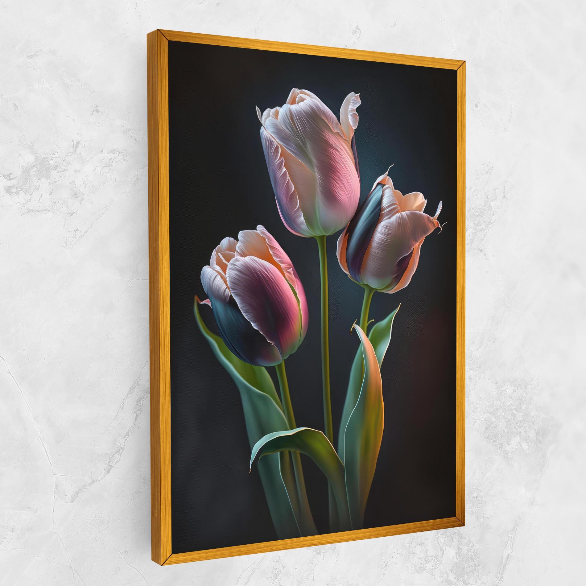 Leinwandbild Light Purple Tulips mockup 1