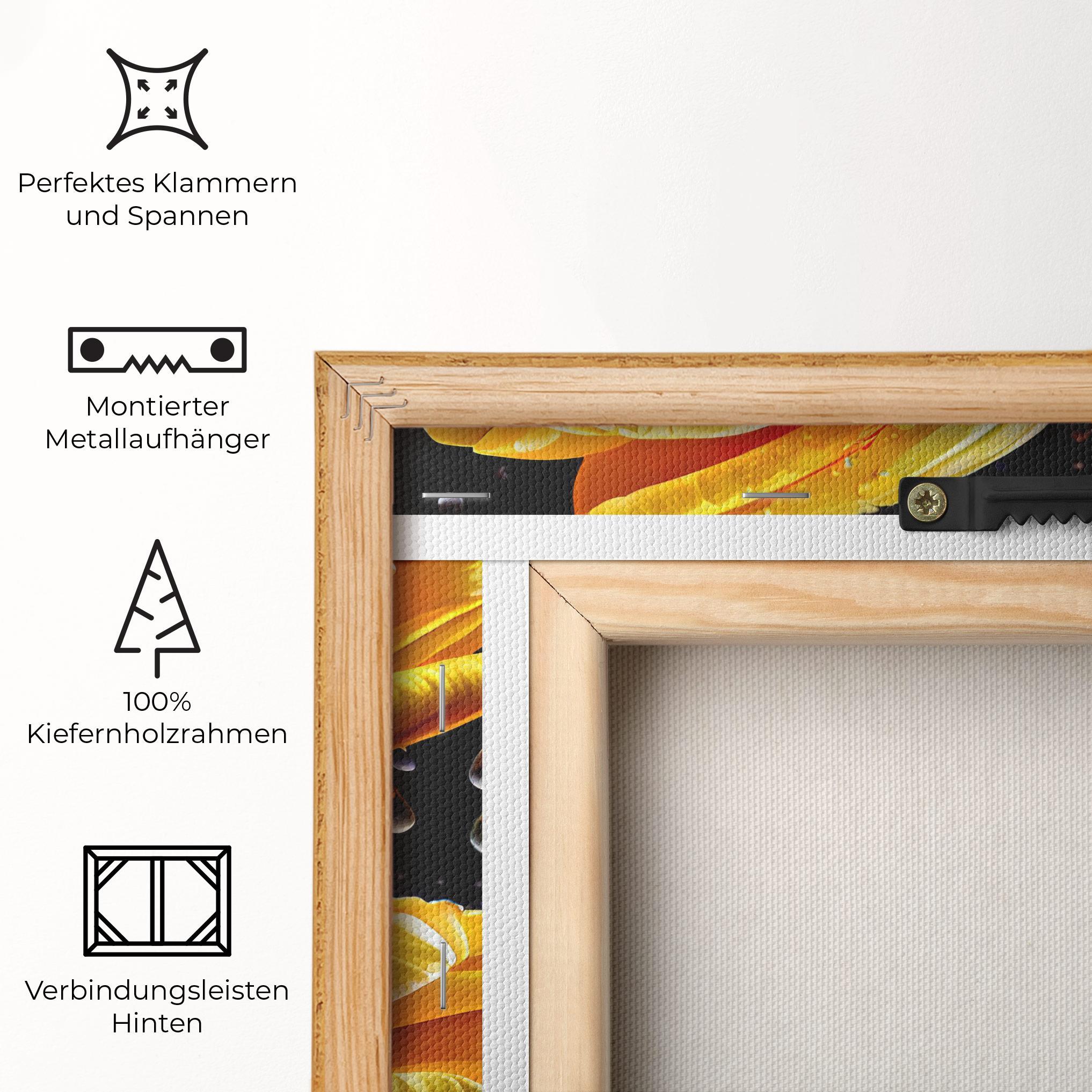 Leinwandbild 3 Yellow Tulips mockup 5