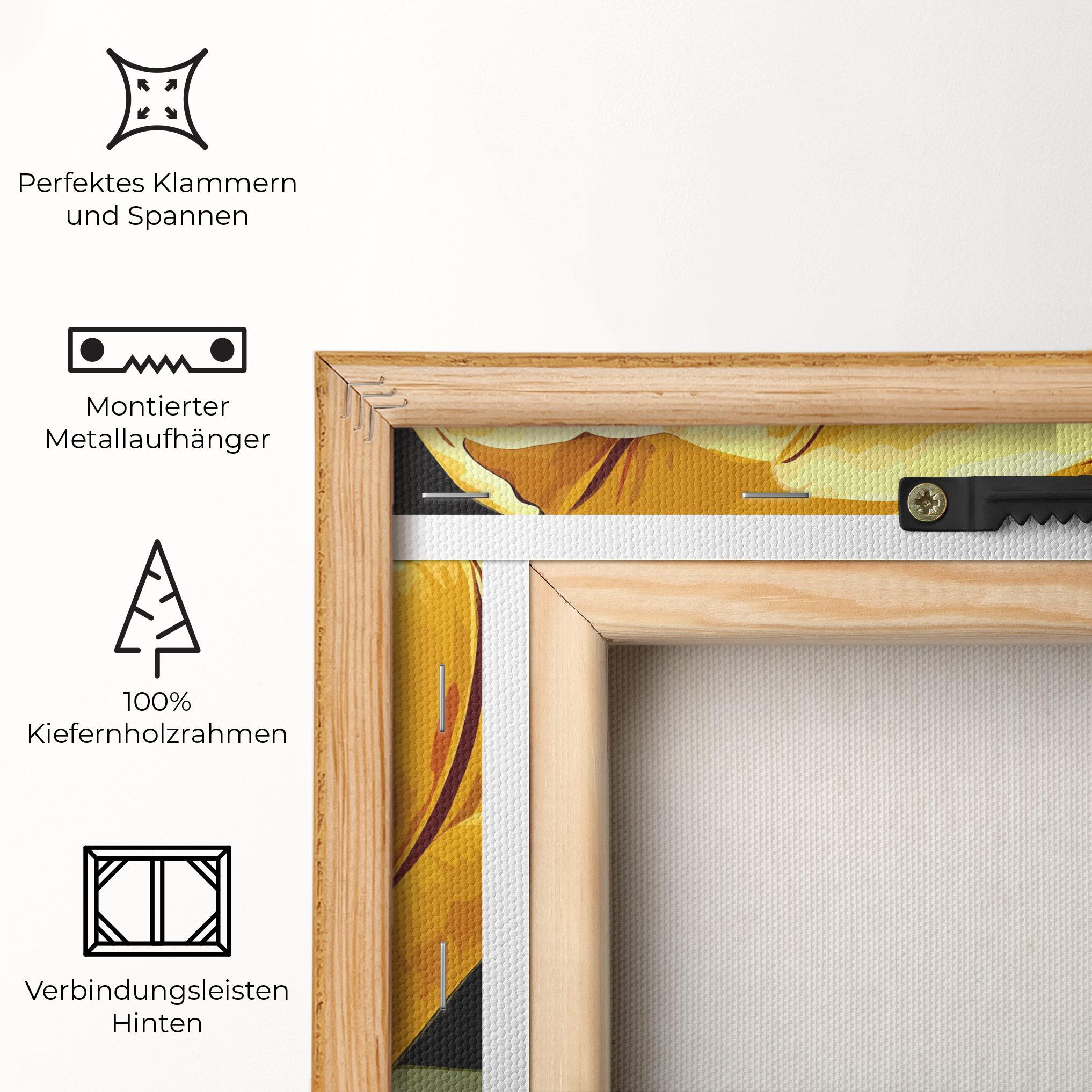 Leinwandbild Big Yellow Tulip mockup 5