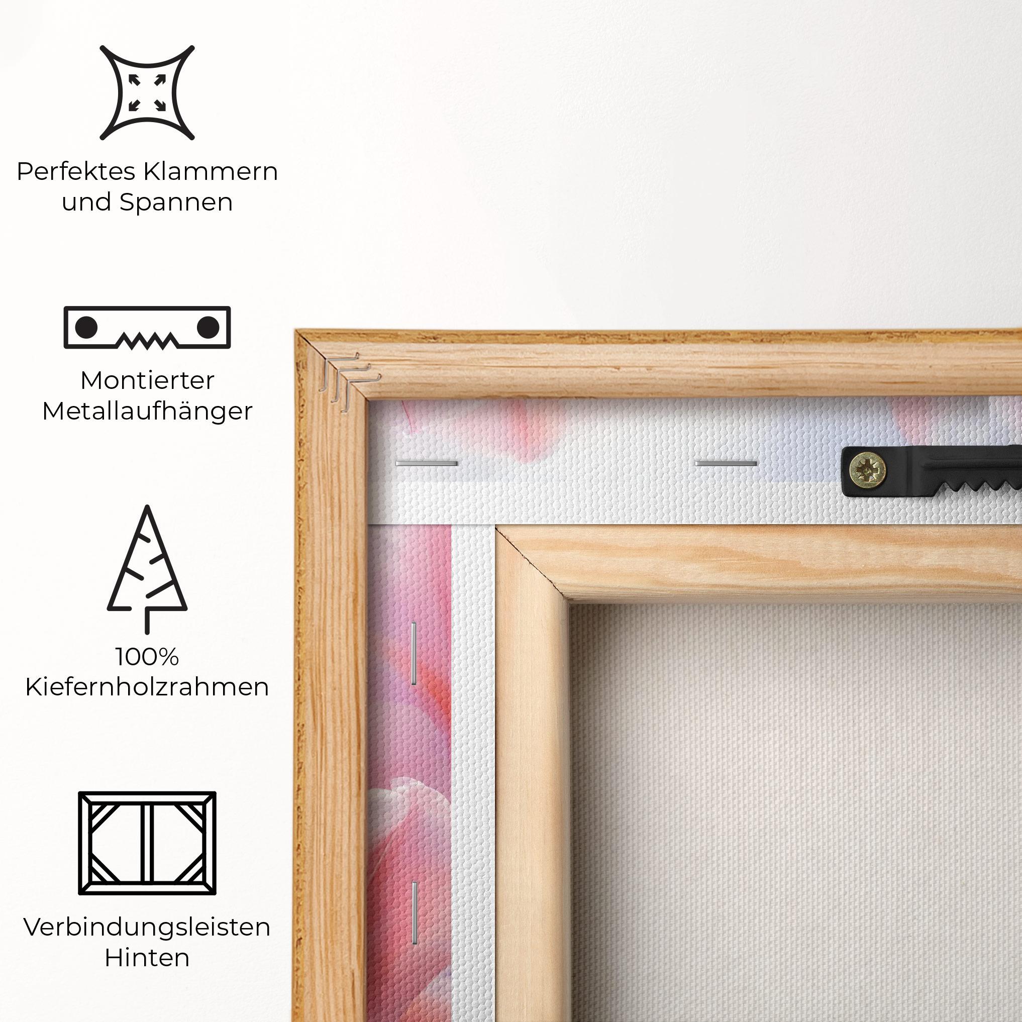 Leinwandbild Dreamy Pink Tulips mockup 5