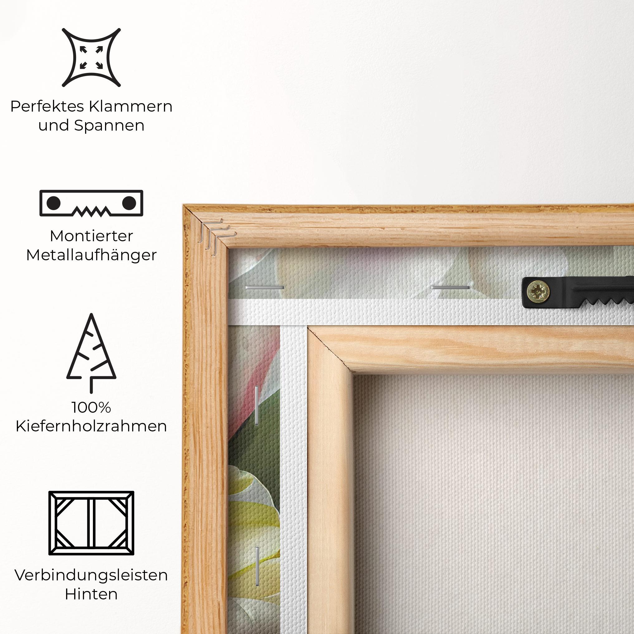 Leinwandbild White Tulips Painting mockup 5