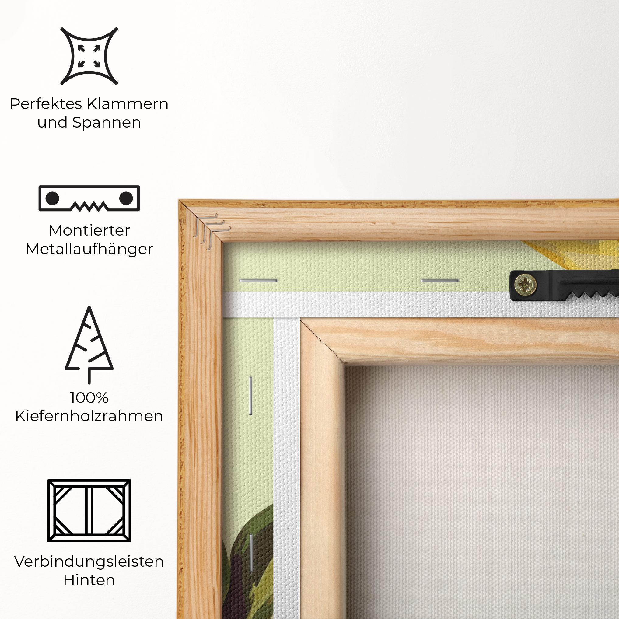 Leinwandbild Yellow Shiny Tulip mockup 5