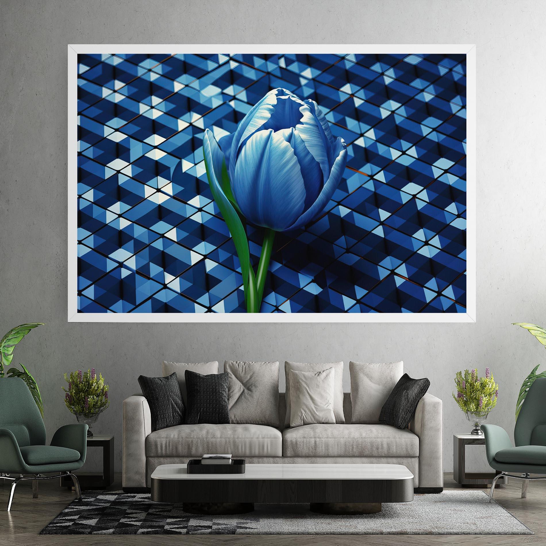 Leinwandbild Blue Tulip mockup 7